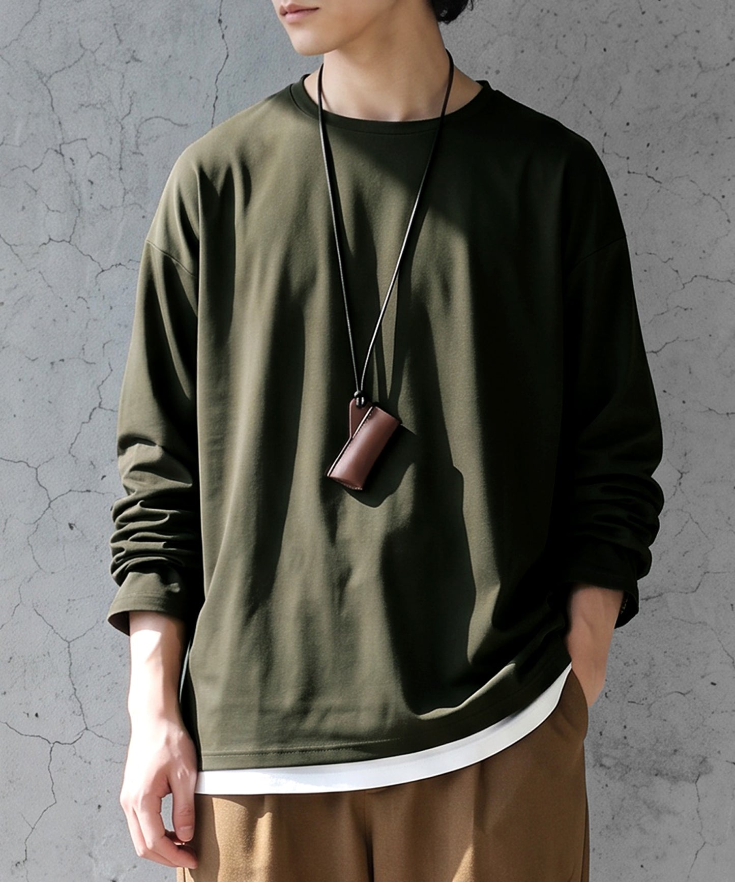 Cool-Touch, Smooth-Textured Long-Sleeved T-Shirt Men’s