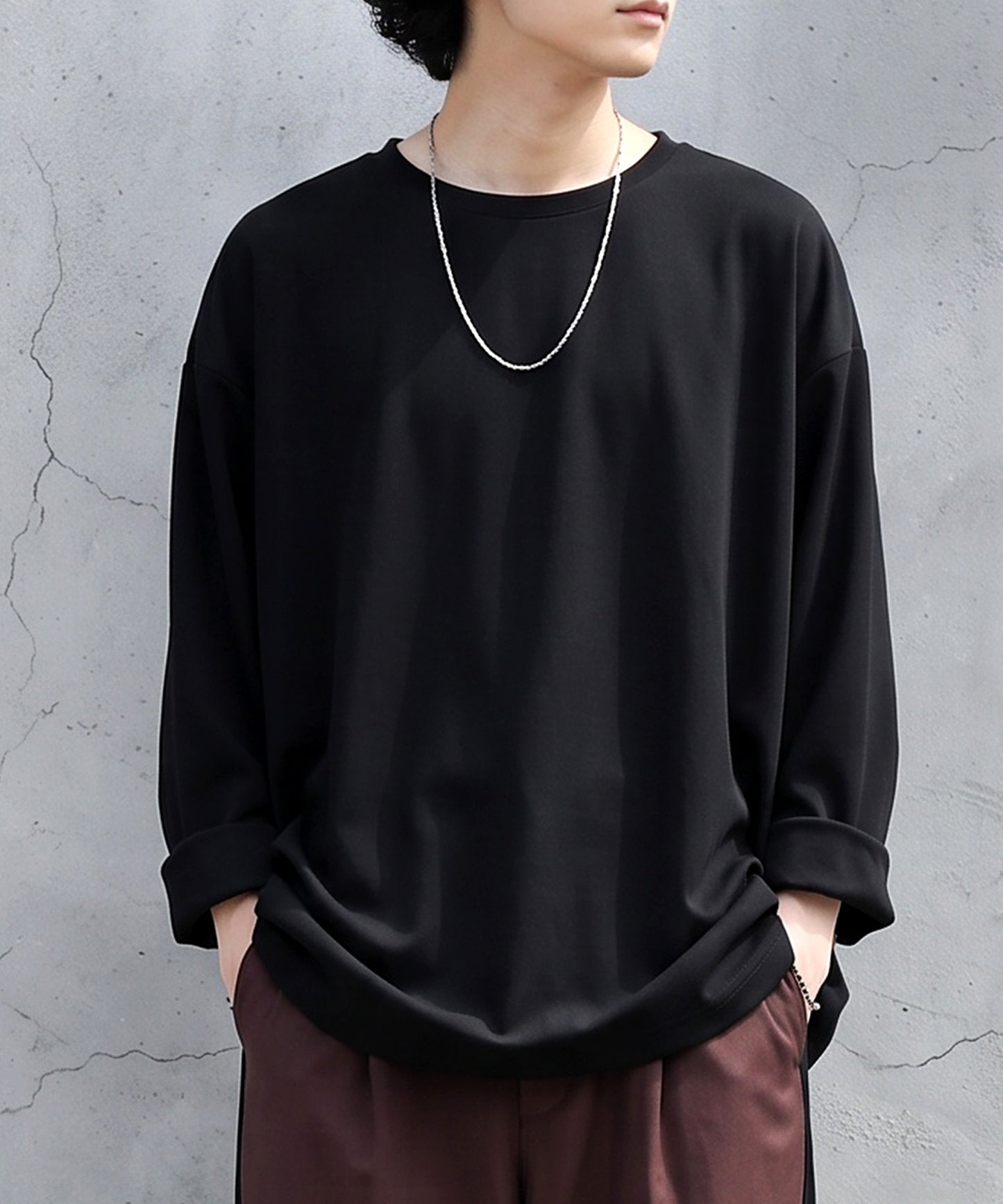 Cool-Touch, Smooth-Textured Long-Sleeved T-Shirt Men’s