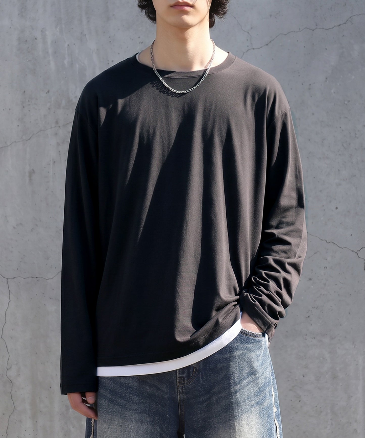 Cool-Touch, Smooth-Textured Long-Sleeved T-Shirt Men’s