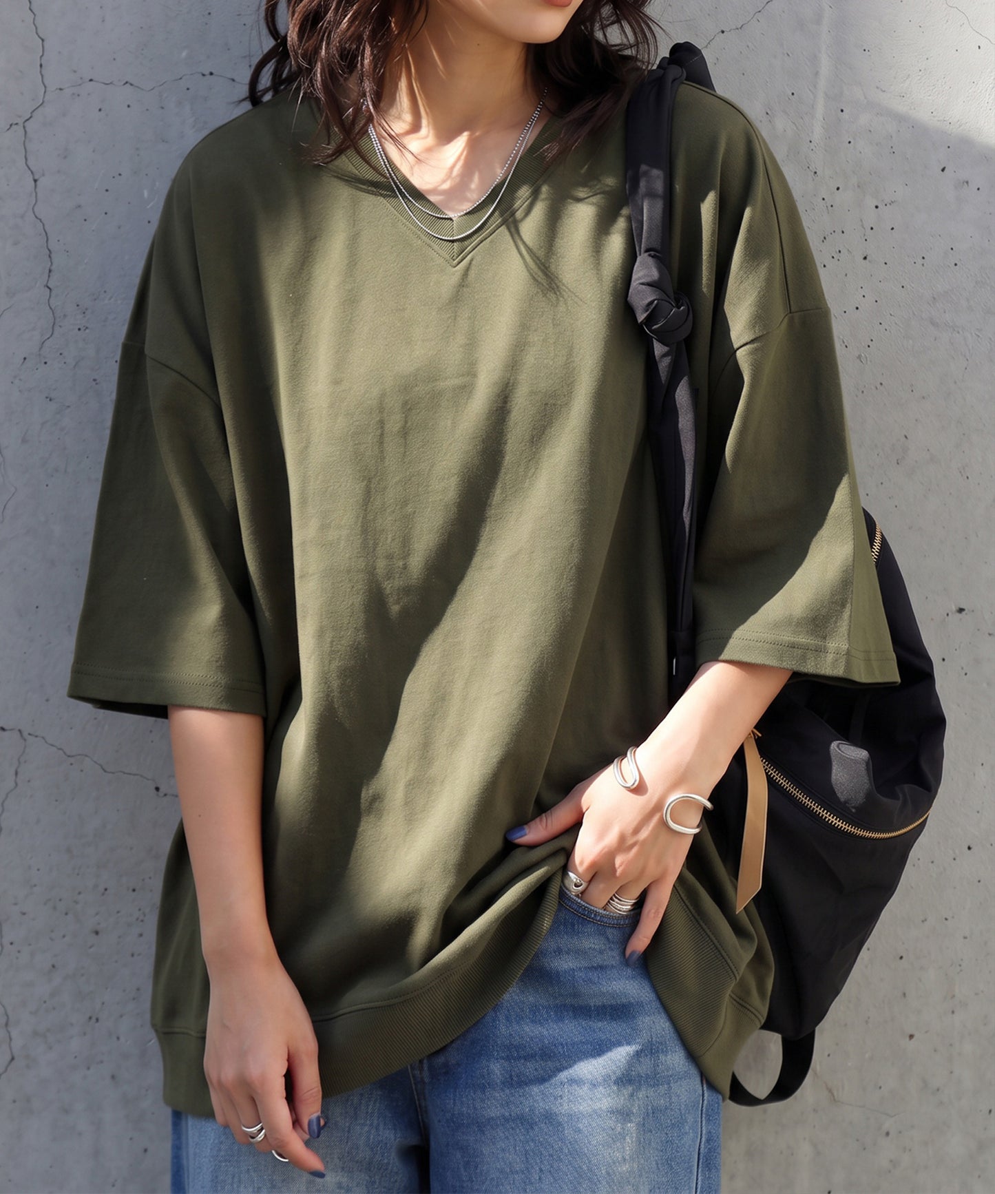 100% Cotton Drop Shoulder T-Shirt Ladies