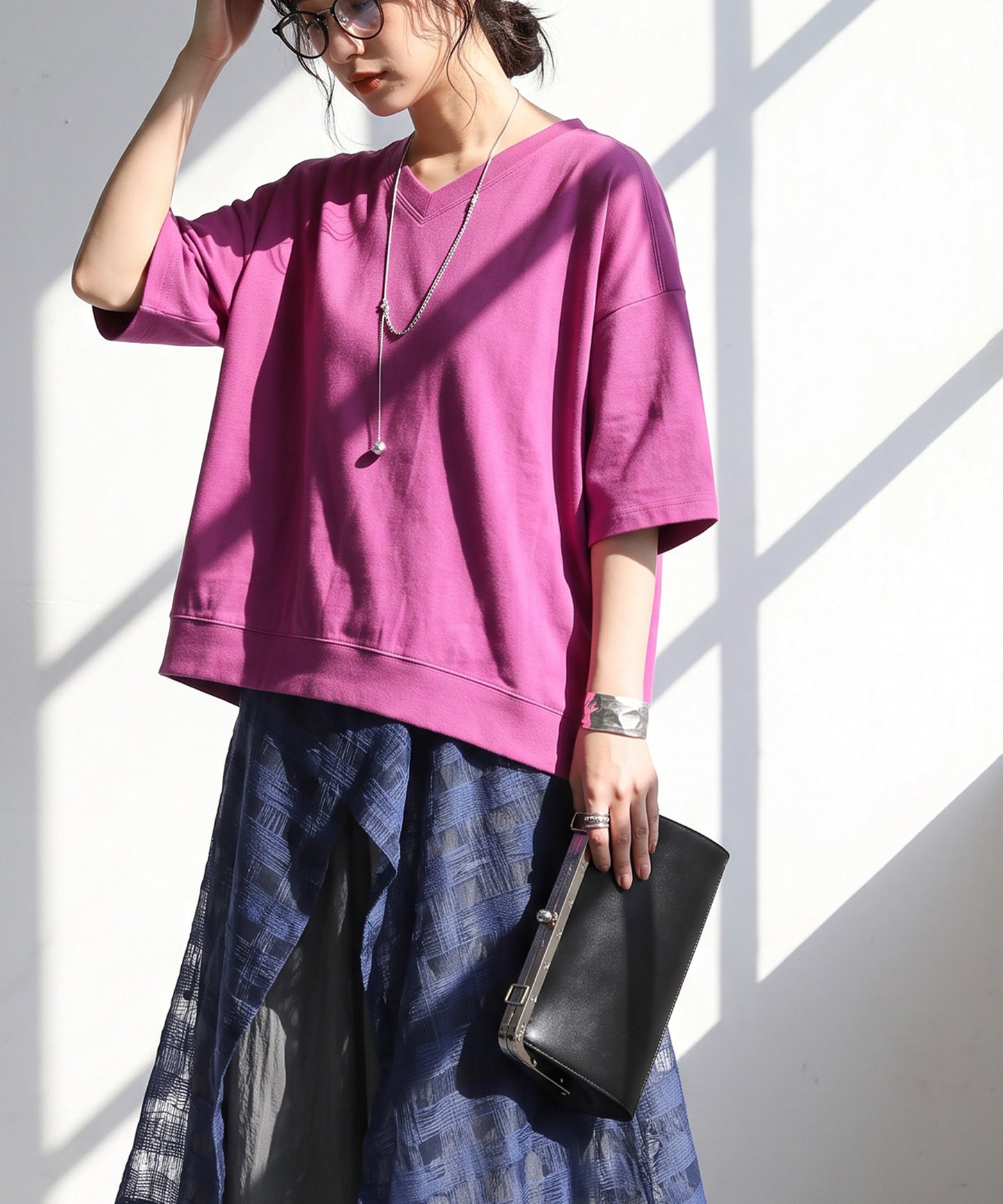 100% Cotton Drop Shoulder T-Shirt Ladies