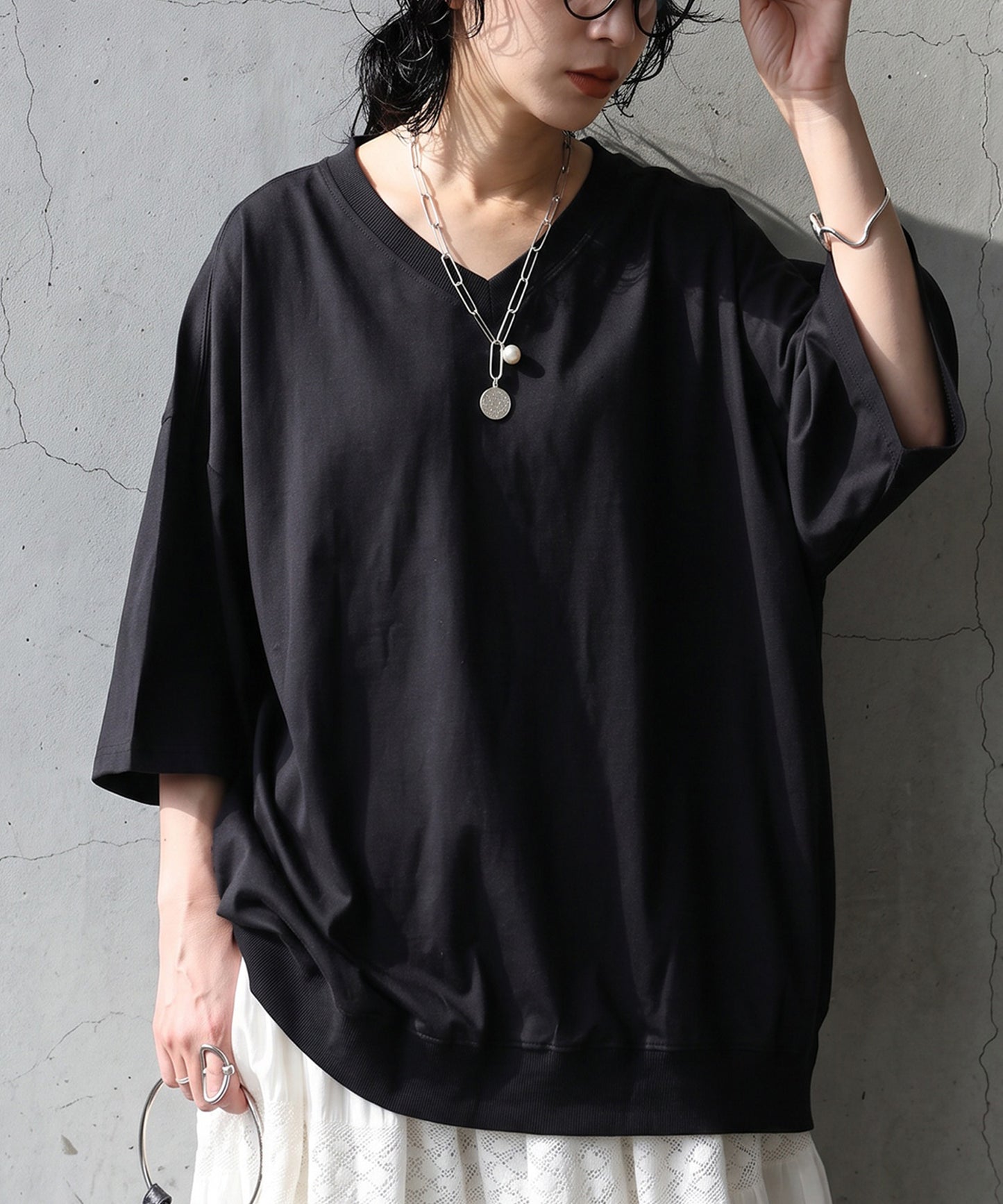 100% Cotton Drop Shoulder T-Shirt Ladies