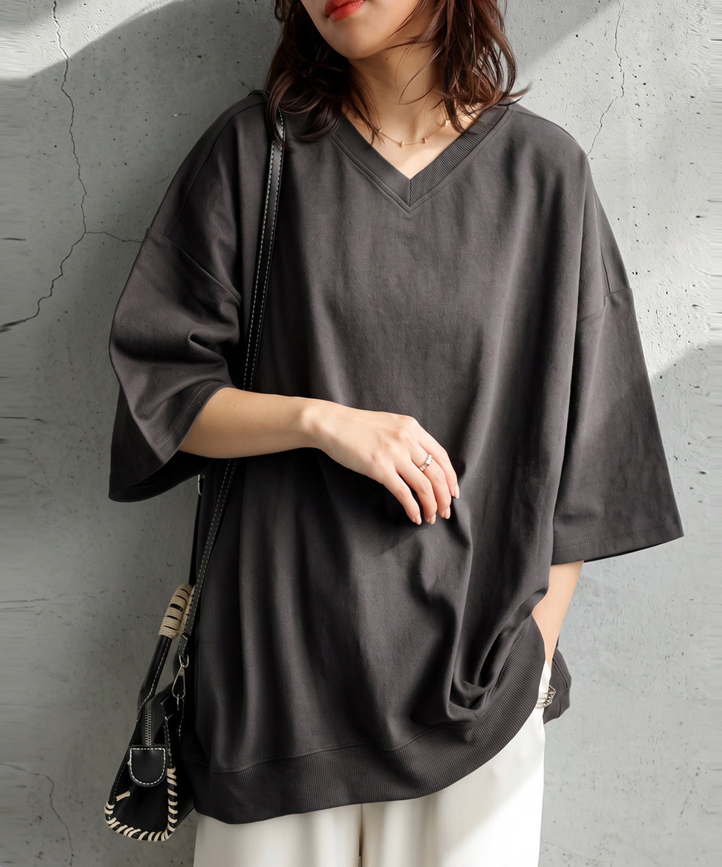 100% Cotton Drop Shoulder T-Shirt Ladies