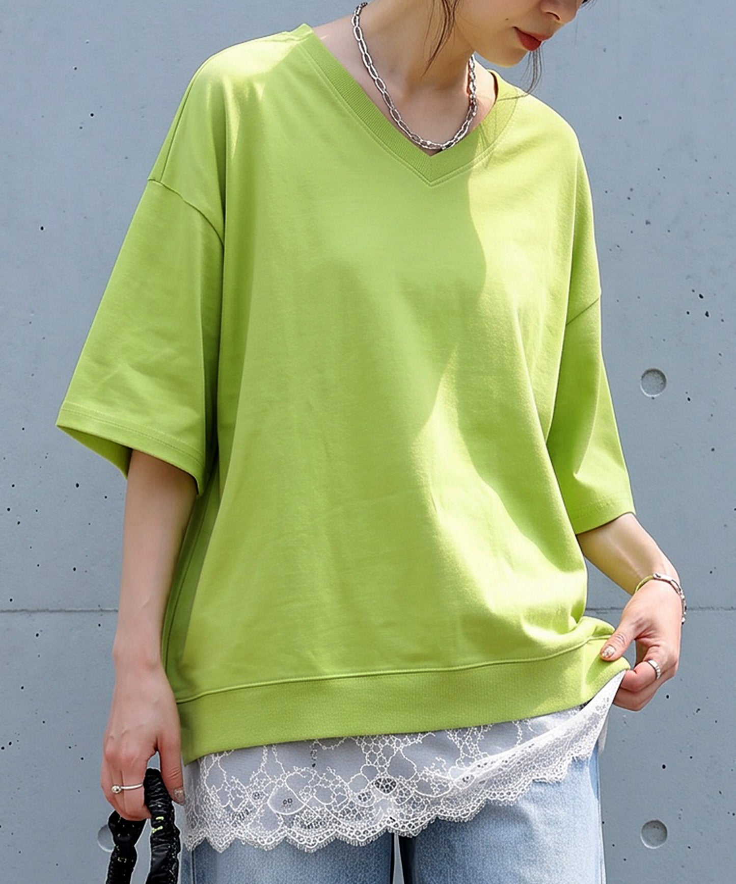 100% Cotton Drop Shoulder T-Shirt Ladies