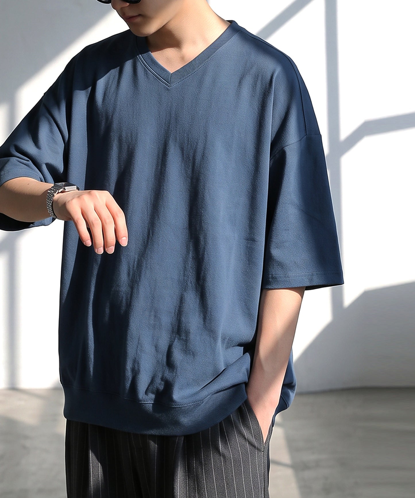 100% Cotton Drop Shoulder T-Shirt Men’s