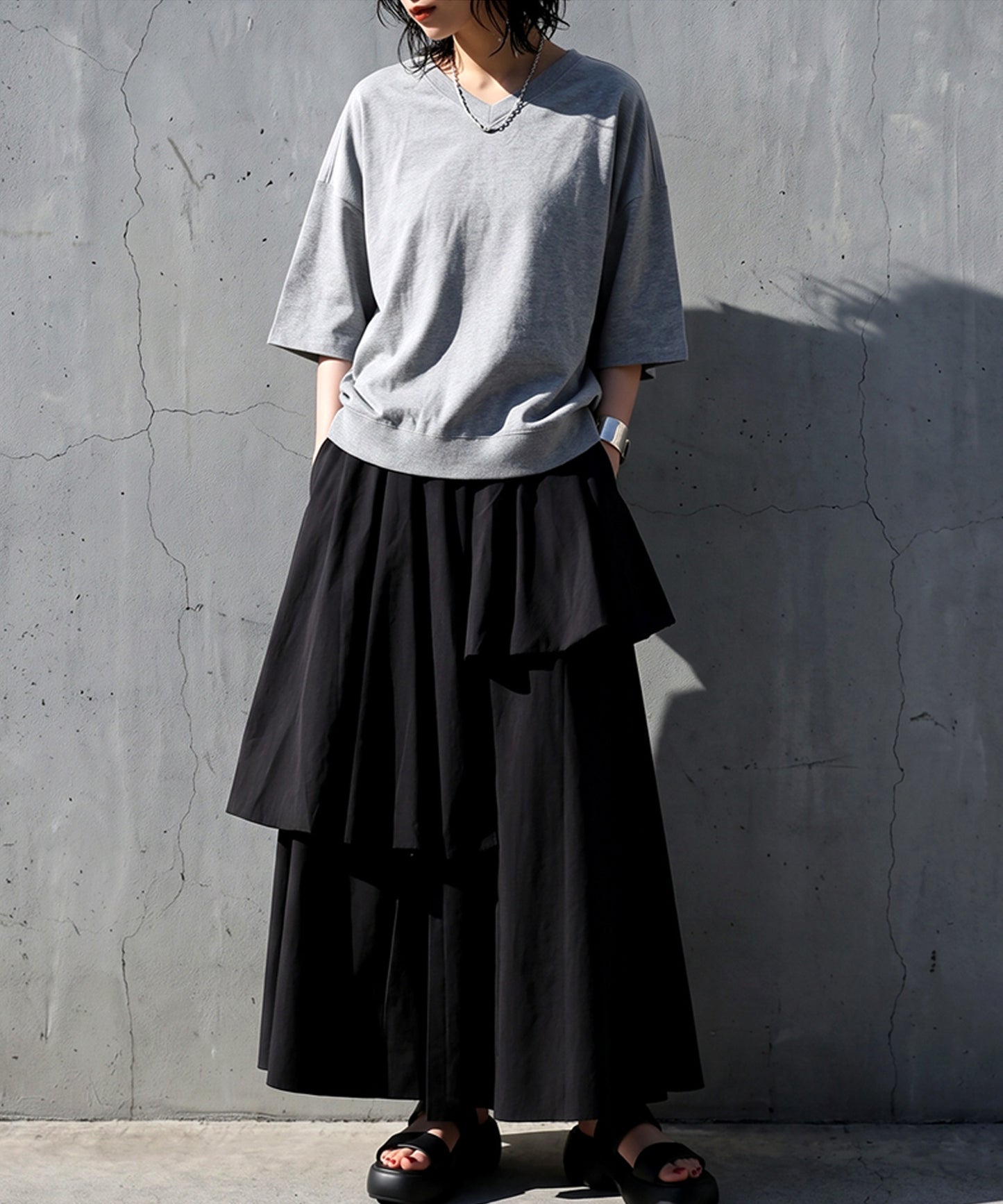 100% Cotton Ribbed Hem Drop Shoulder T-Shirt Ladies
