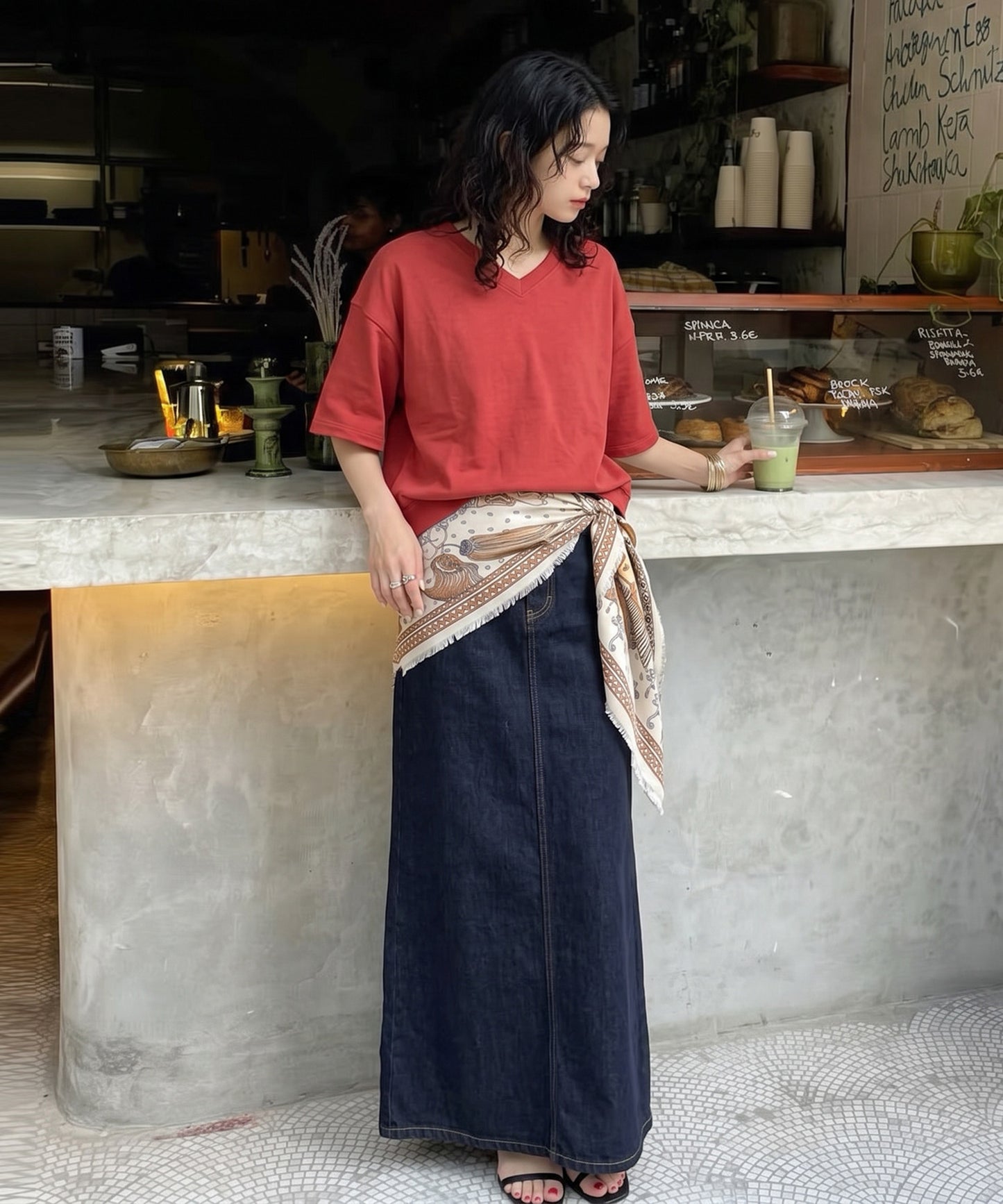 100% Cotton Ribbed Hem Drop Shoulder T-Shirt Ladies