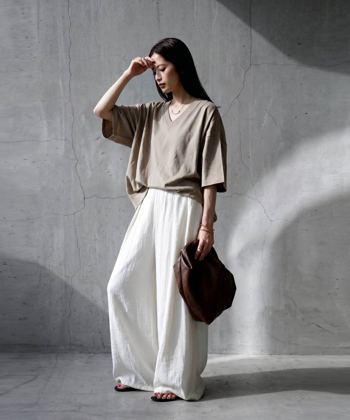 100% Cotton Ribbed Hem Drop Shoulder T-Shirt Ladies