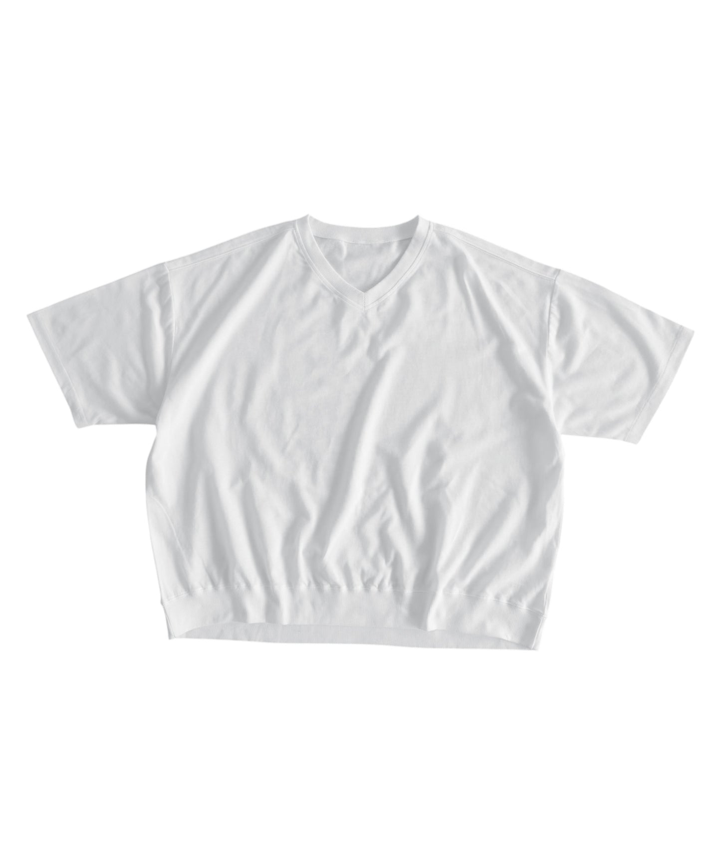100% Cotton Ribbed Hem Drop Shoulder T-Shirt Ladies