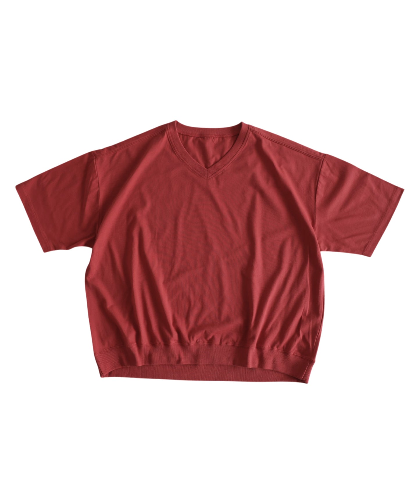 100% Cotton Ribbed Hem Drop Shoulder T-Shirt Ladies