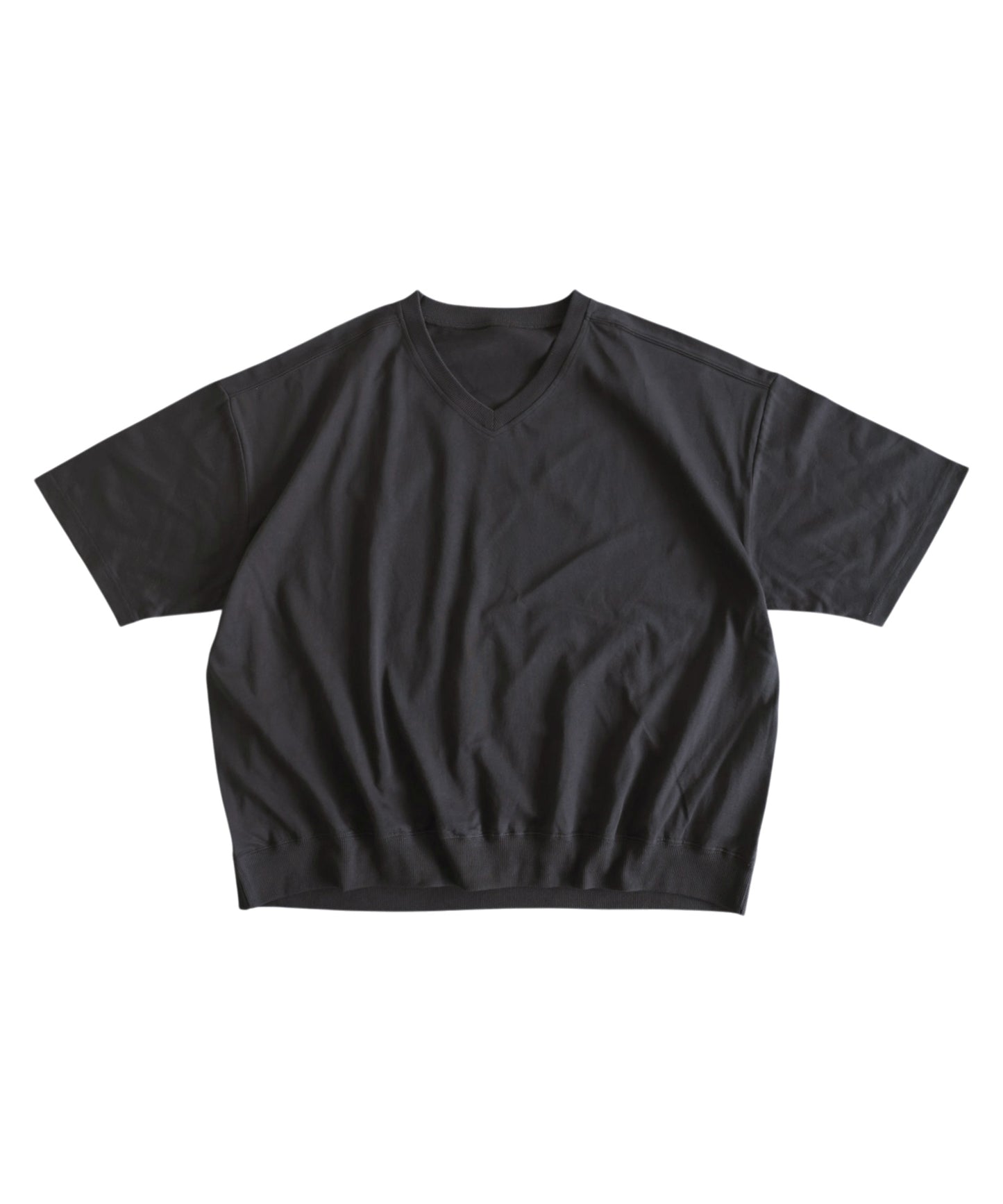 100% Cotton Ribbed Hem Drop Shoulder T-Shirt Ladies