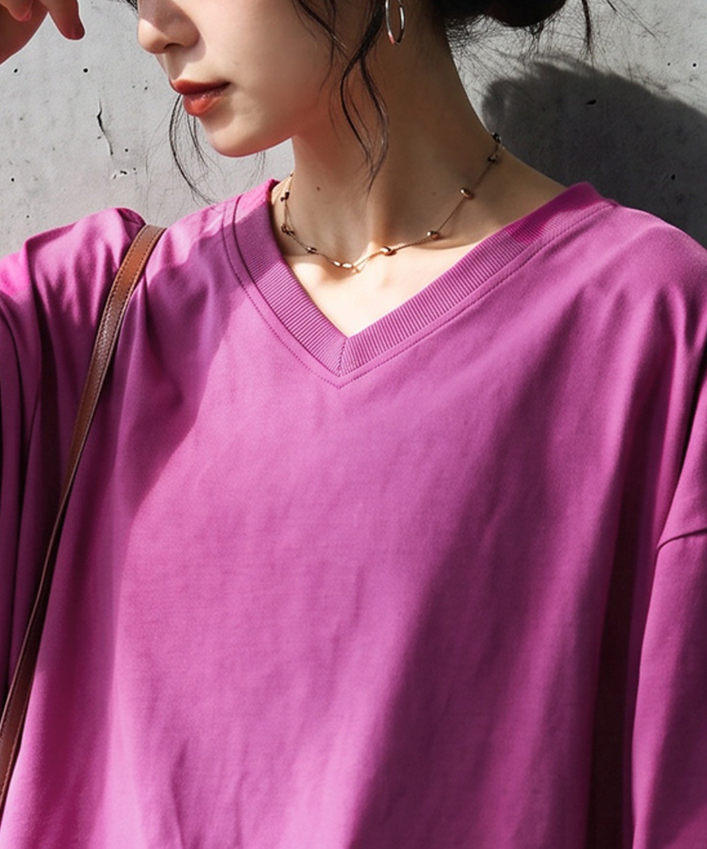 100% Cotton Ribbed Hem Drop Shoulder T-Shirt Ladies