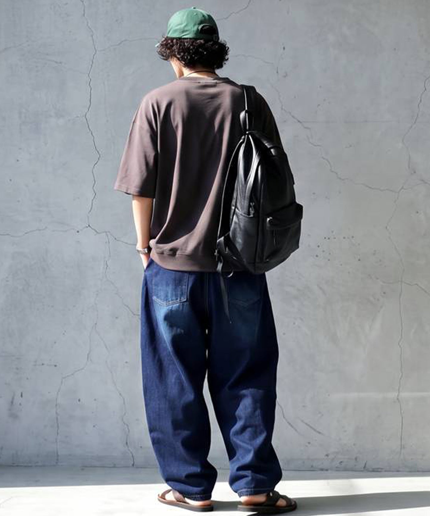 100% Cotton Ribbed Hem Drop Shoulder T-Shirt Men’s