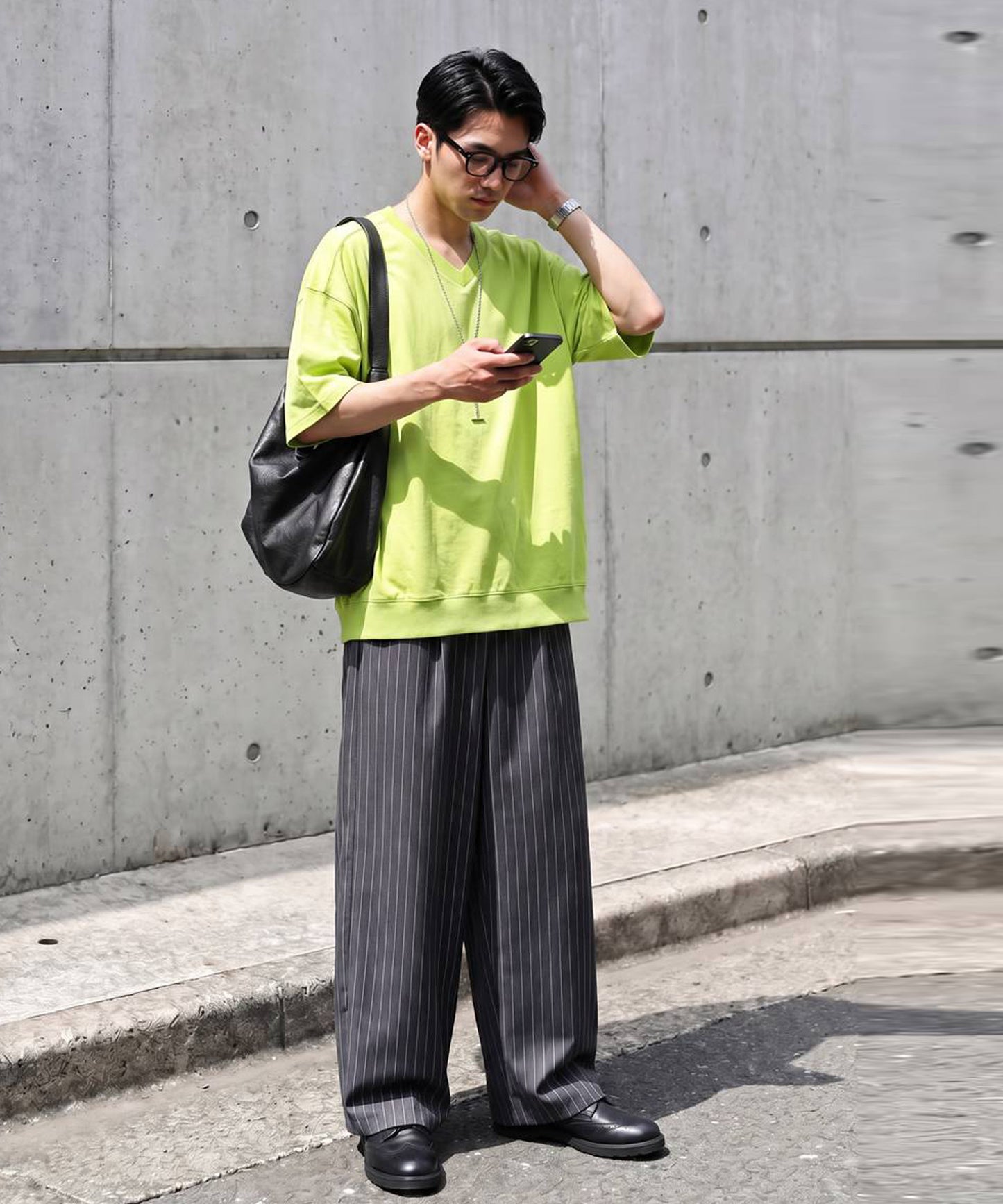100% Cotton Ribbed Hem Drop Shoulder T-Shirt Men’s