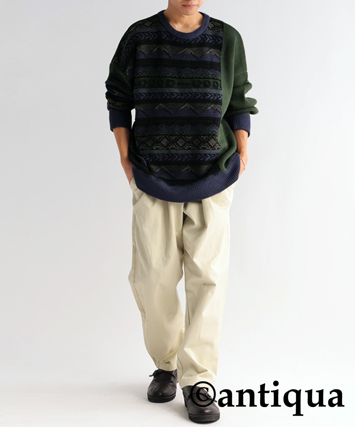 Jacquard Knit Tops Men's