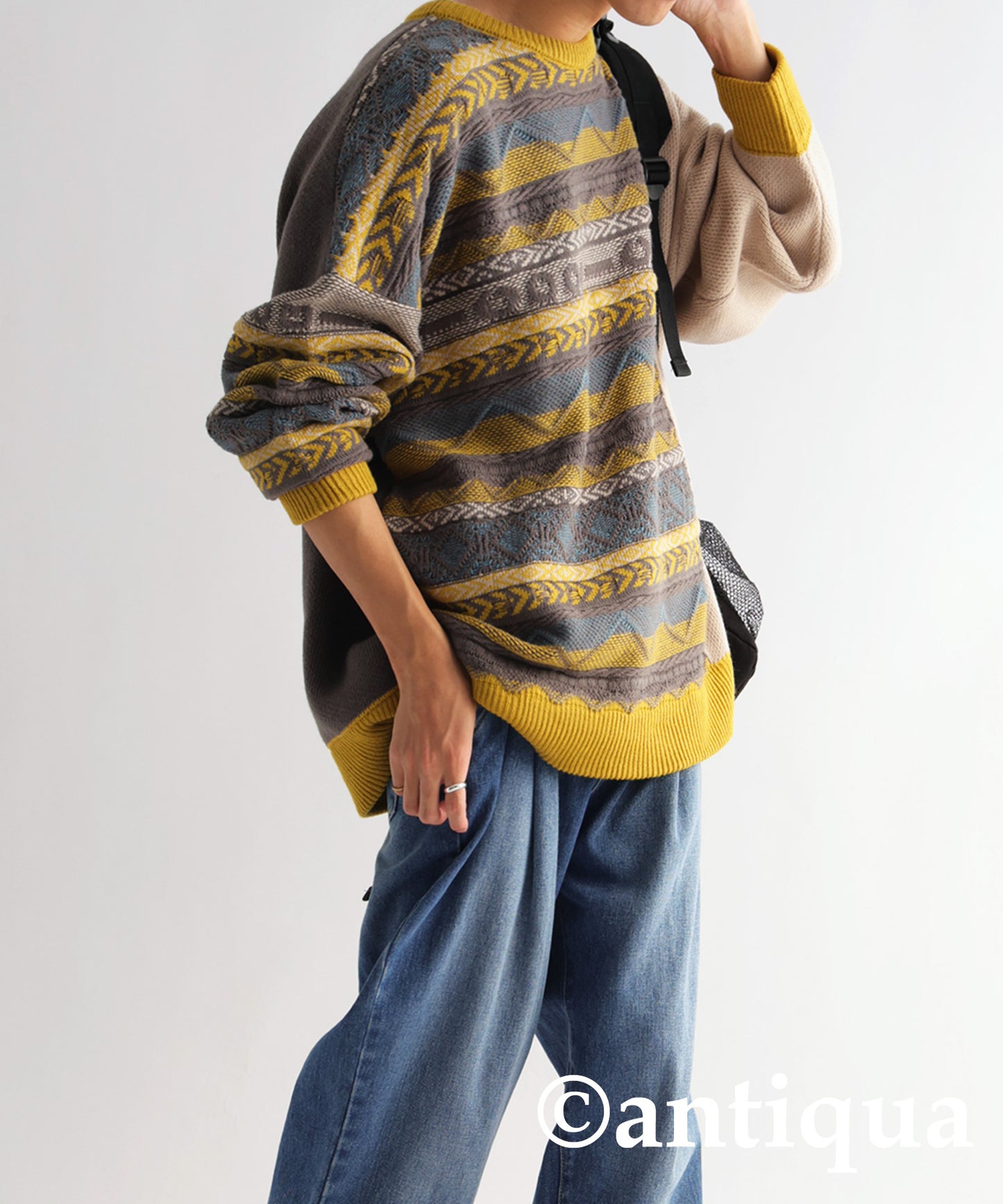 Jacquard Knit Tops Men's