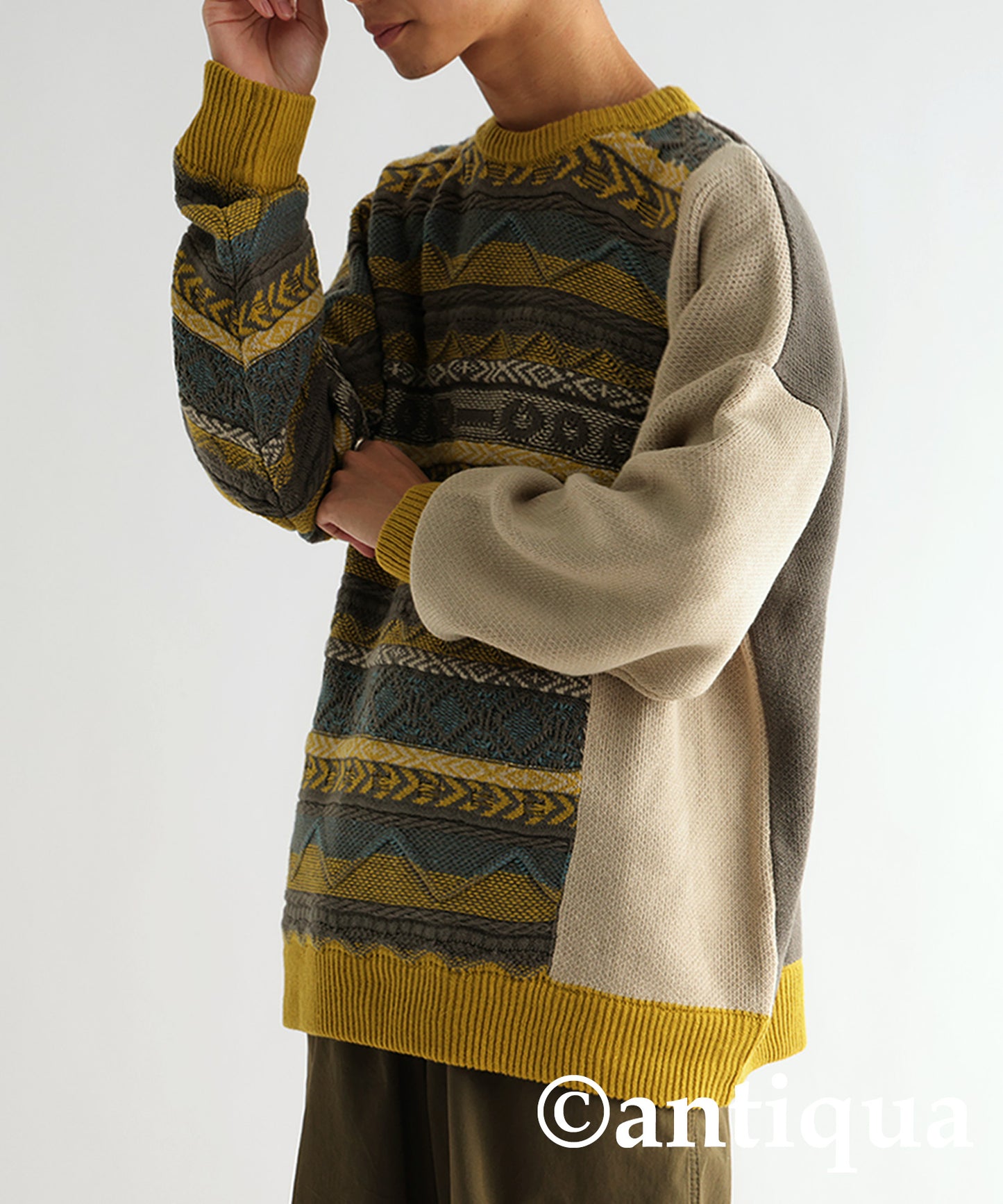 Jacquard Knit Tops Men's