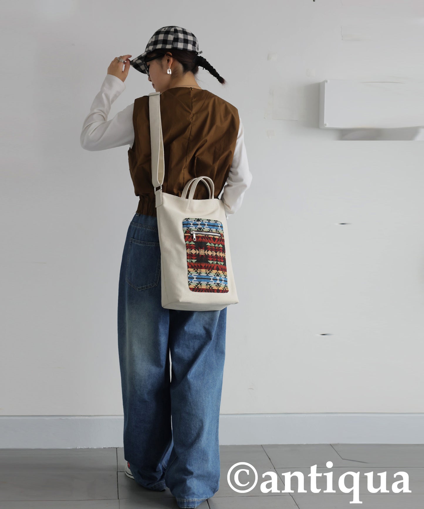 Men's Kilim Pattern Canvas Tote Bag