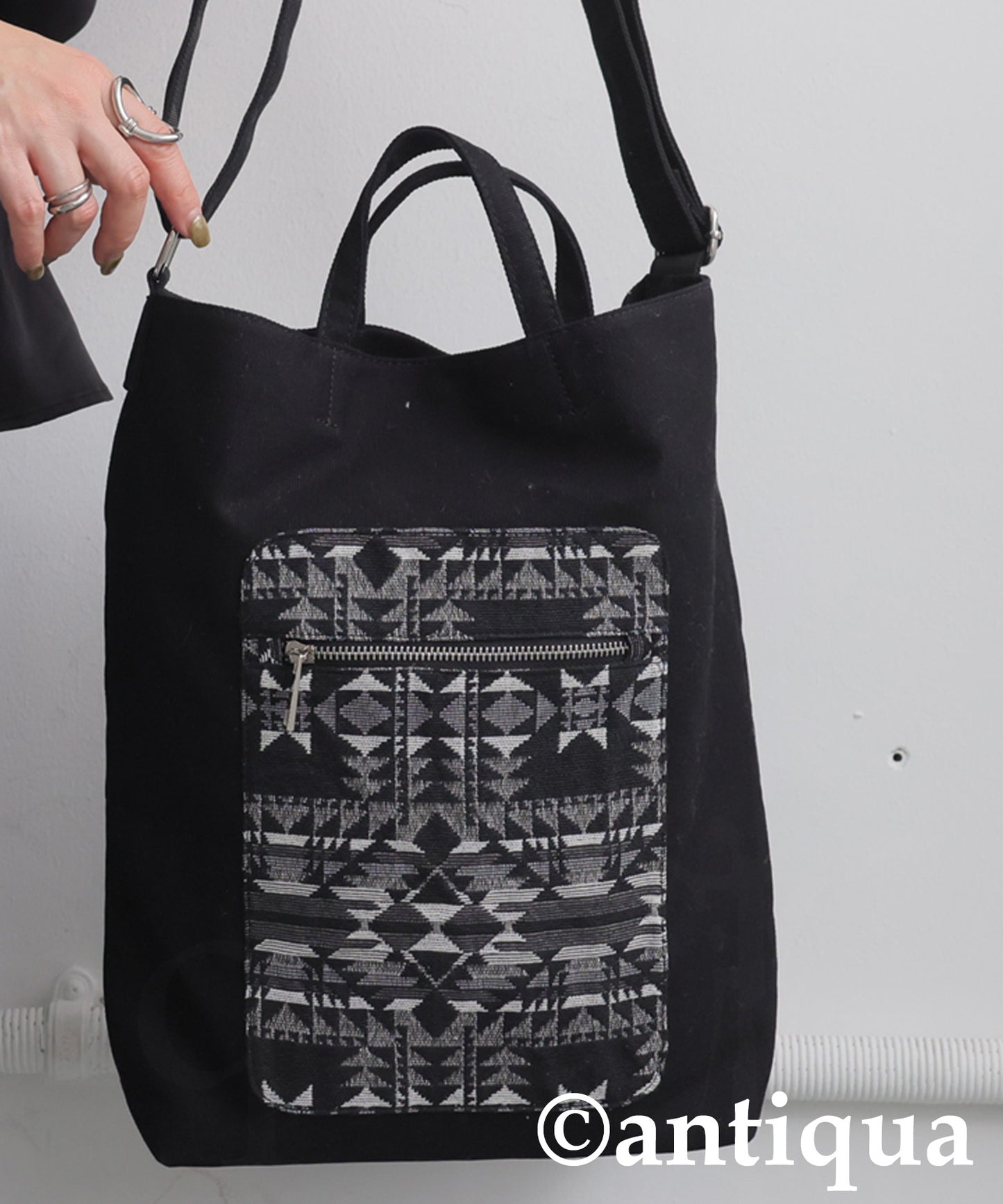 Ladies Kilim Pattern Canvas Tote Bag