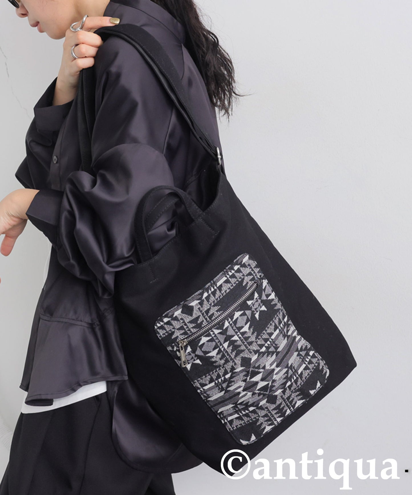 Men's Kilim Pattern Canvas Tote Bag