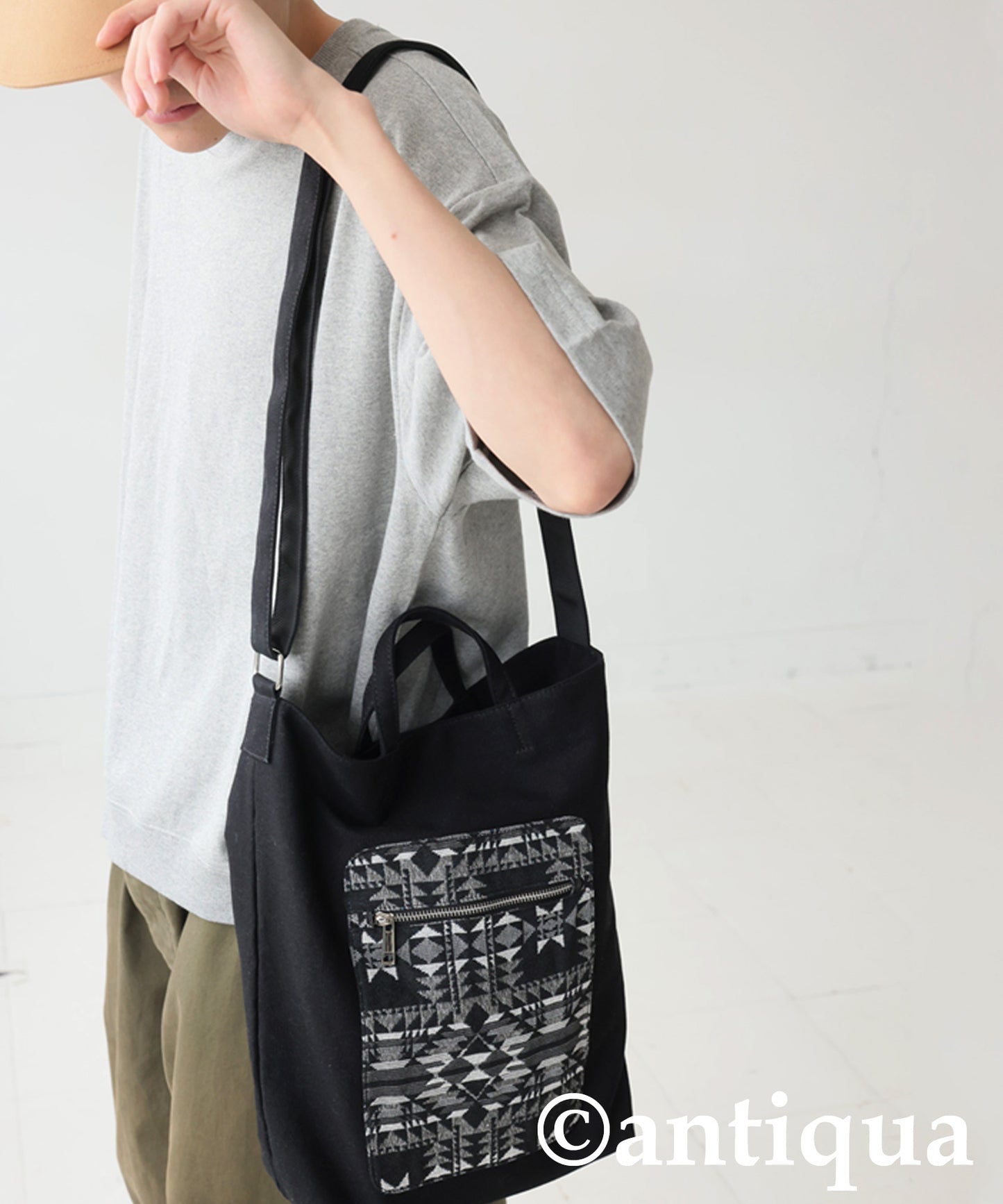 Men's Kilim Pattern Canvas Tote Bag