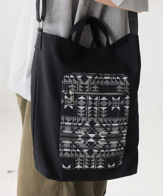 Men's Kilim Pattern Canvas Tote Bag