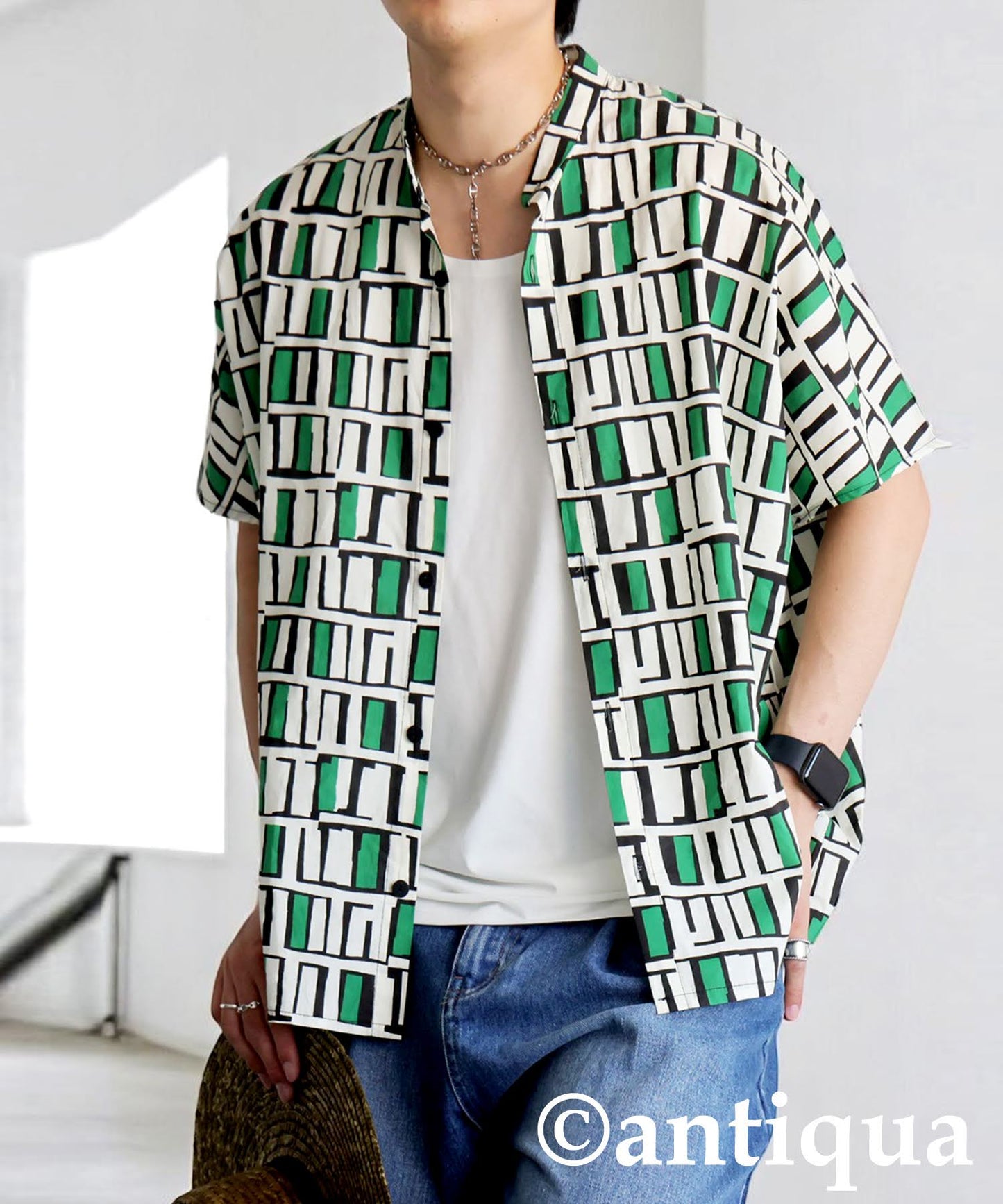 Men's Square Pattern Shirt