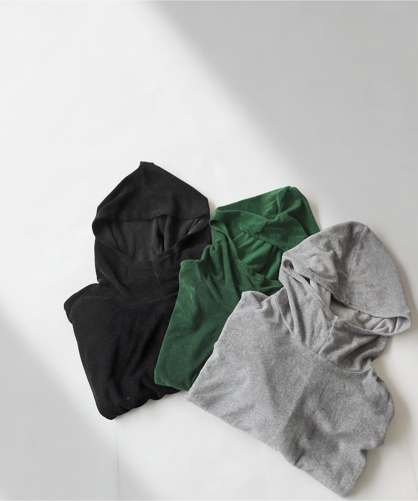 Pile fabric short -sleeved hoodie Men's