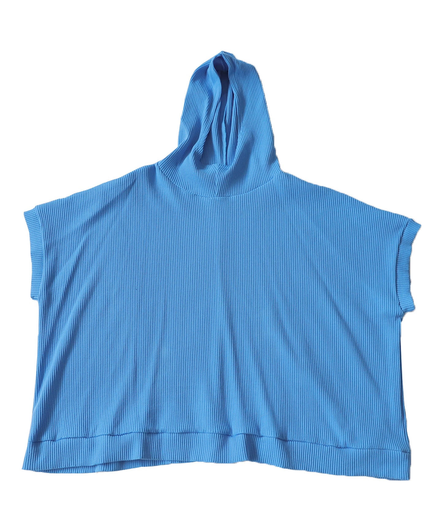 Waffle fabric hood Tops Ladies