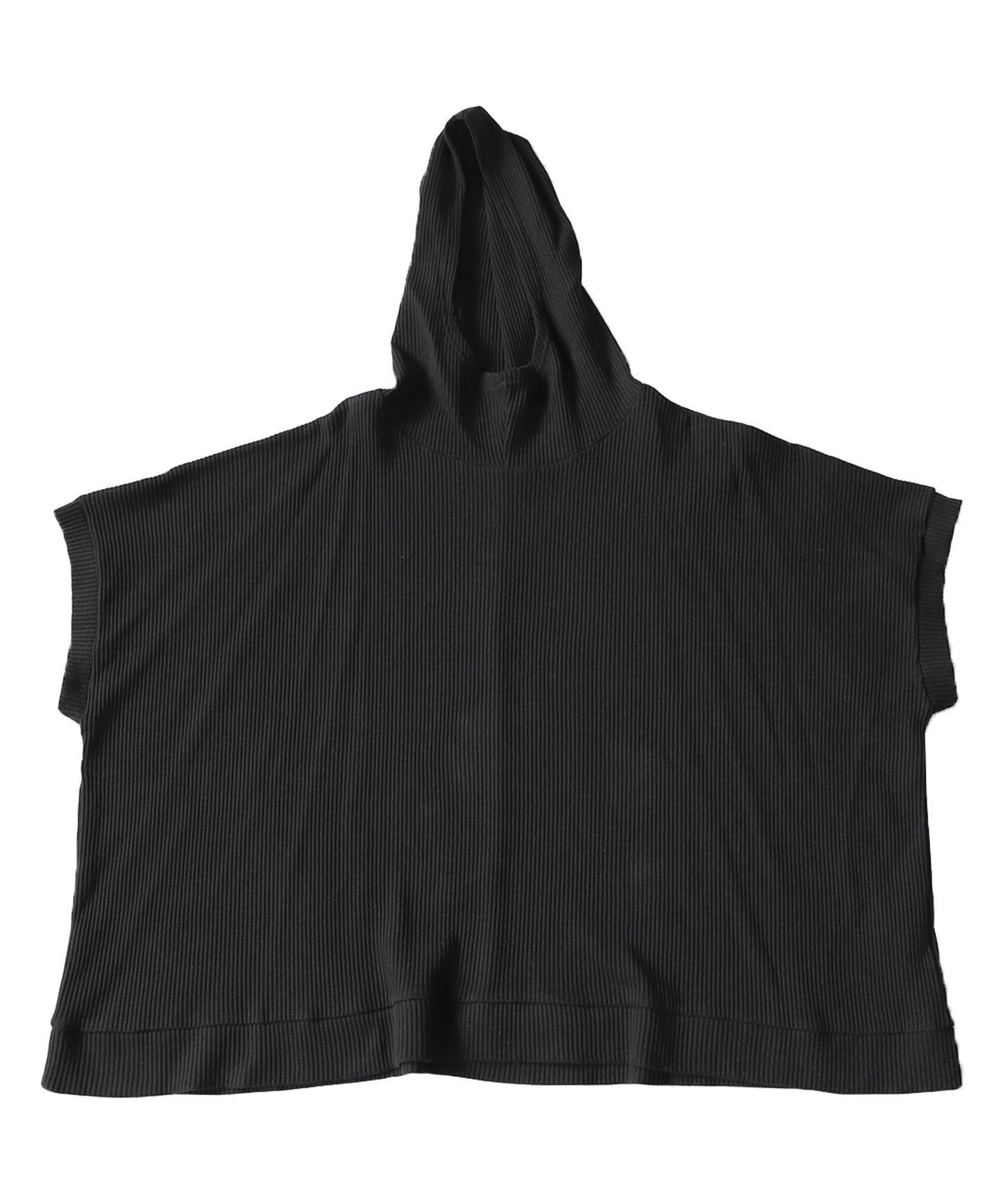 Waffle fabric hood Tops Ladies