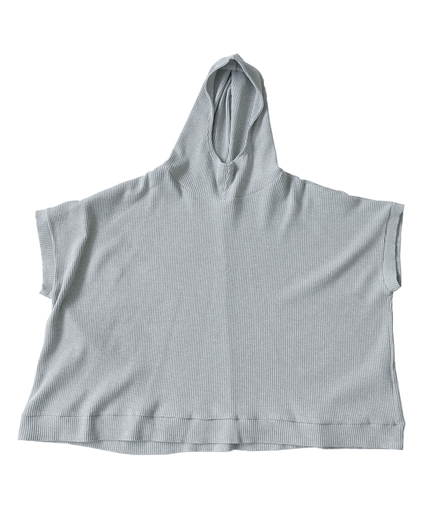 Waffle fabric hood Tops Ladies