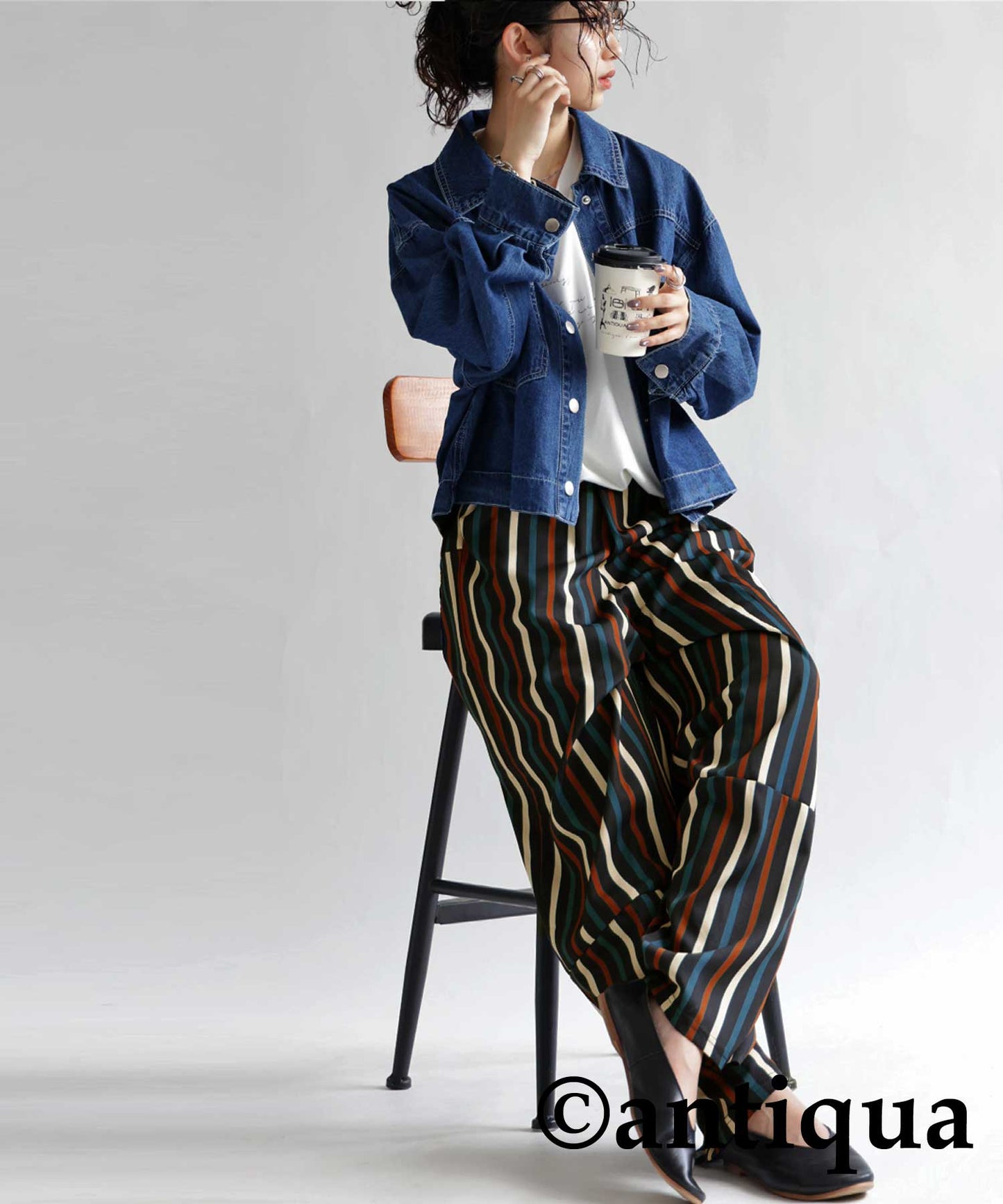 Colorful multi -striped pants Ladies