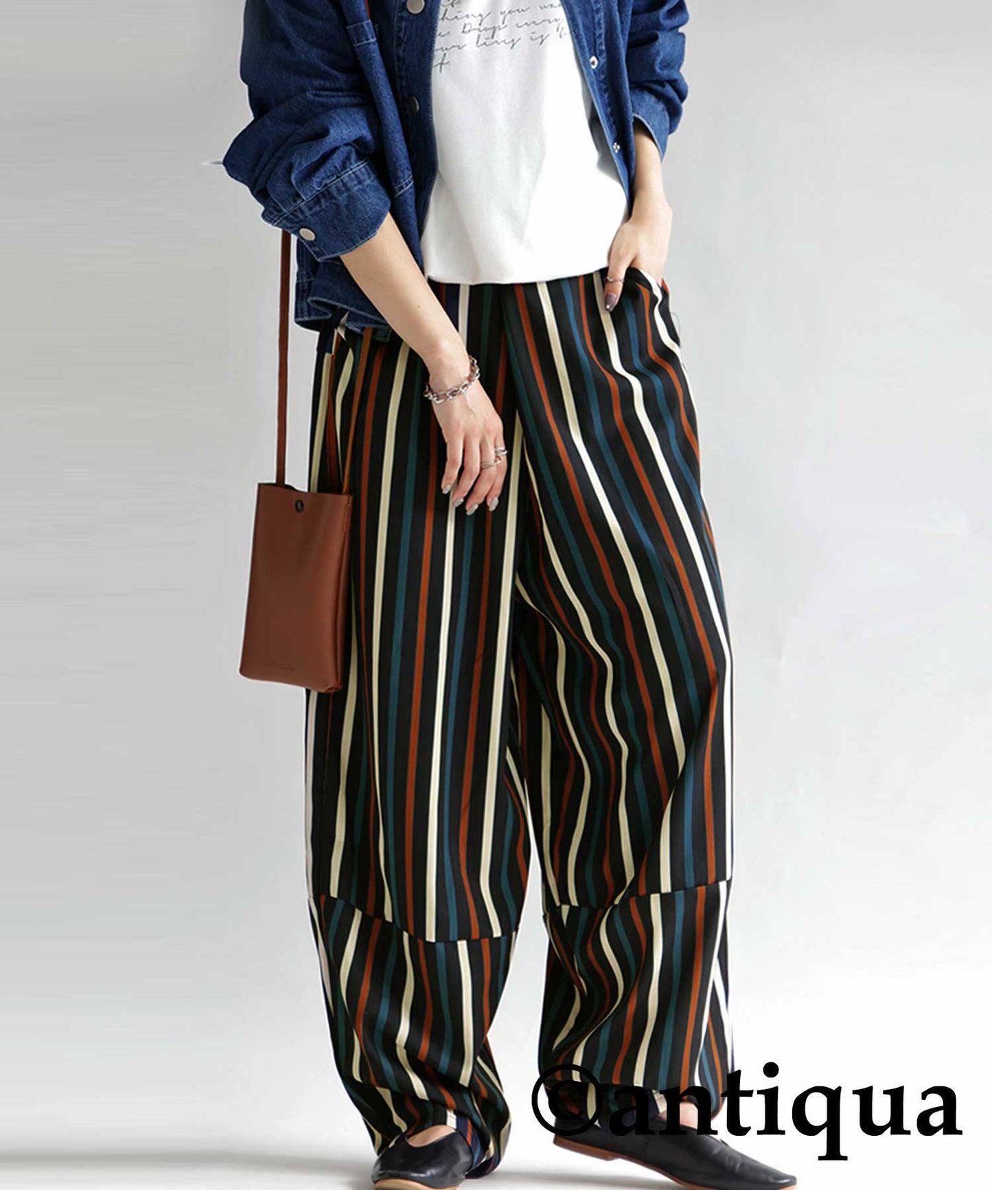 Colorful multi -striped pants Ladies