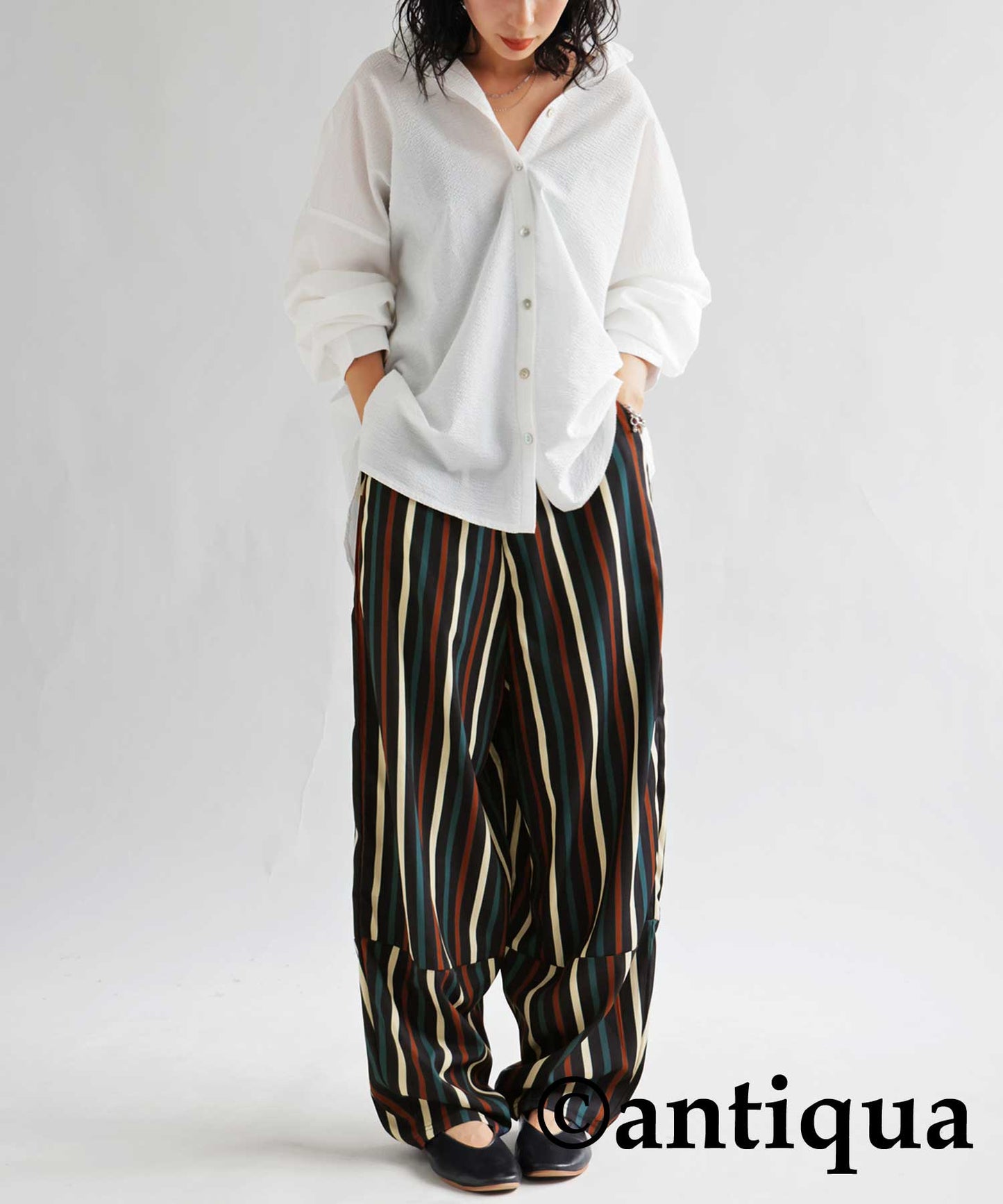 Colorful multi -striped pants Ladies