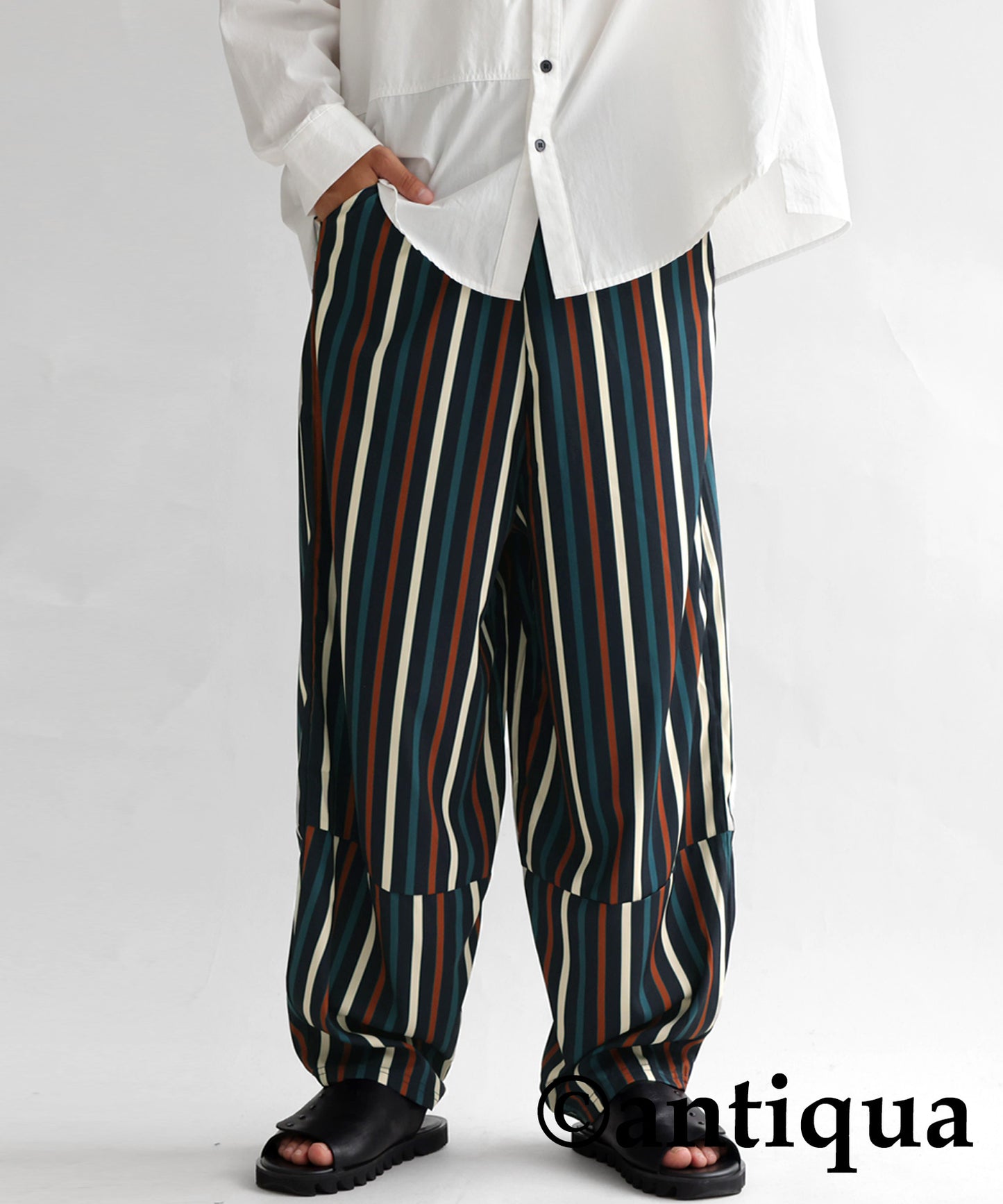 Colorful multi -striped pants Men's