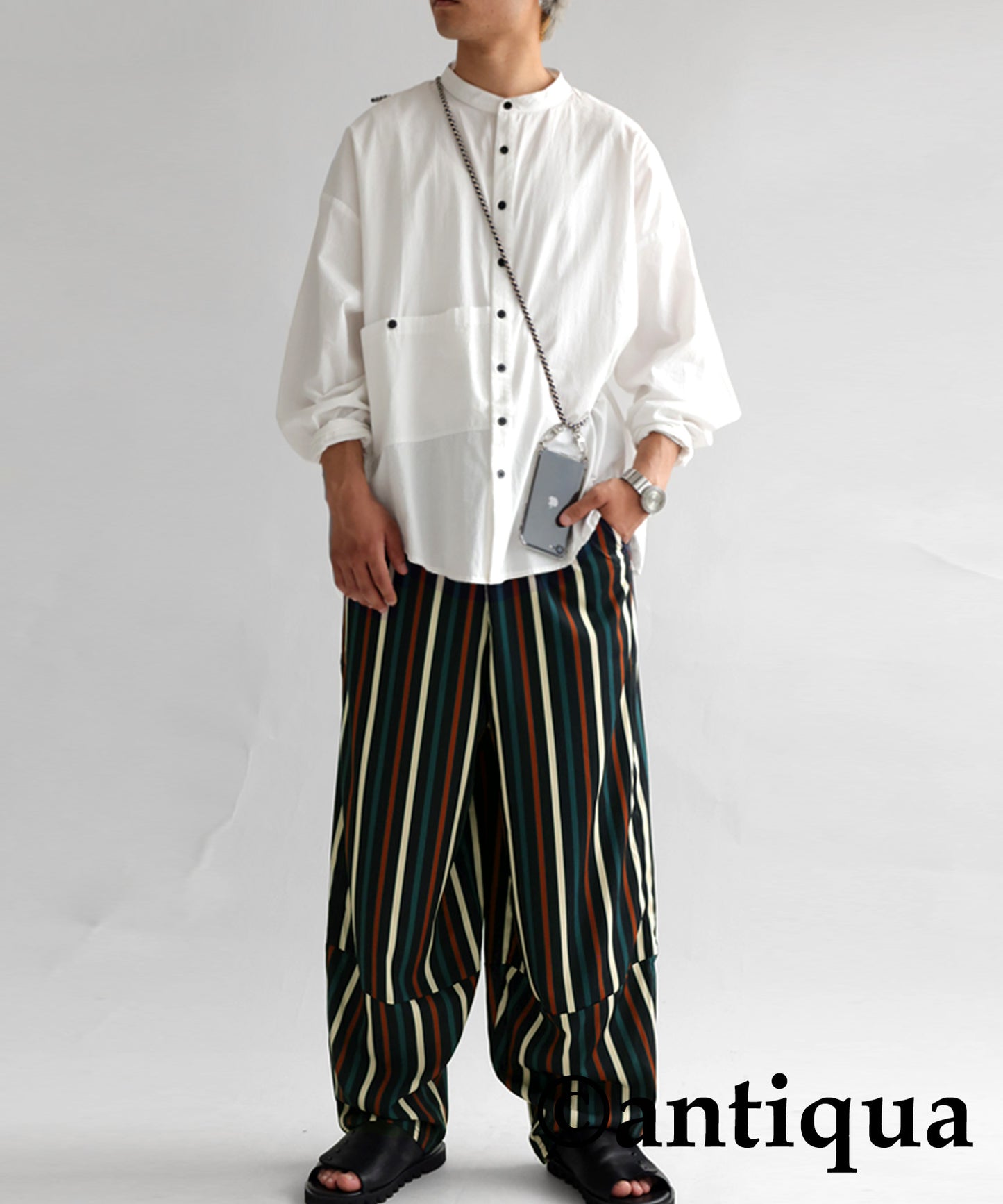 Colorful multi -striped pants Men's