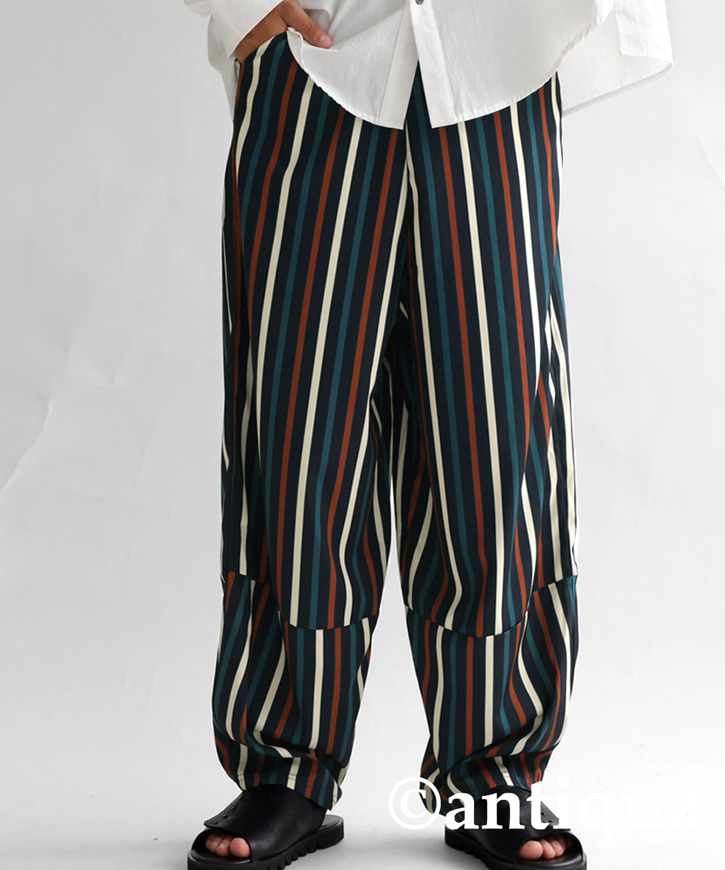 Colorful multi -striped pants Men's