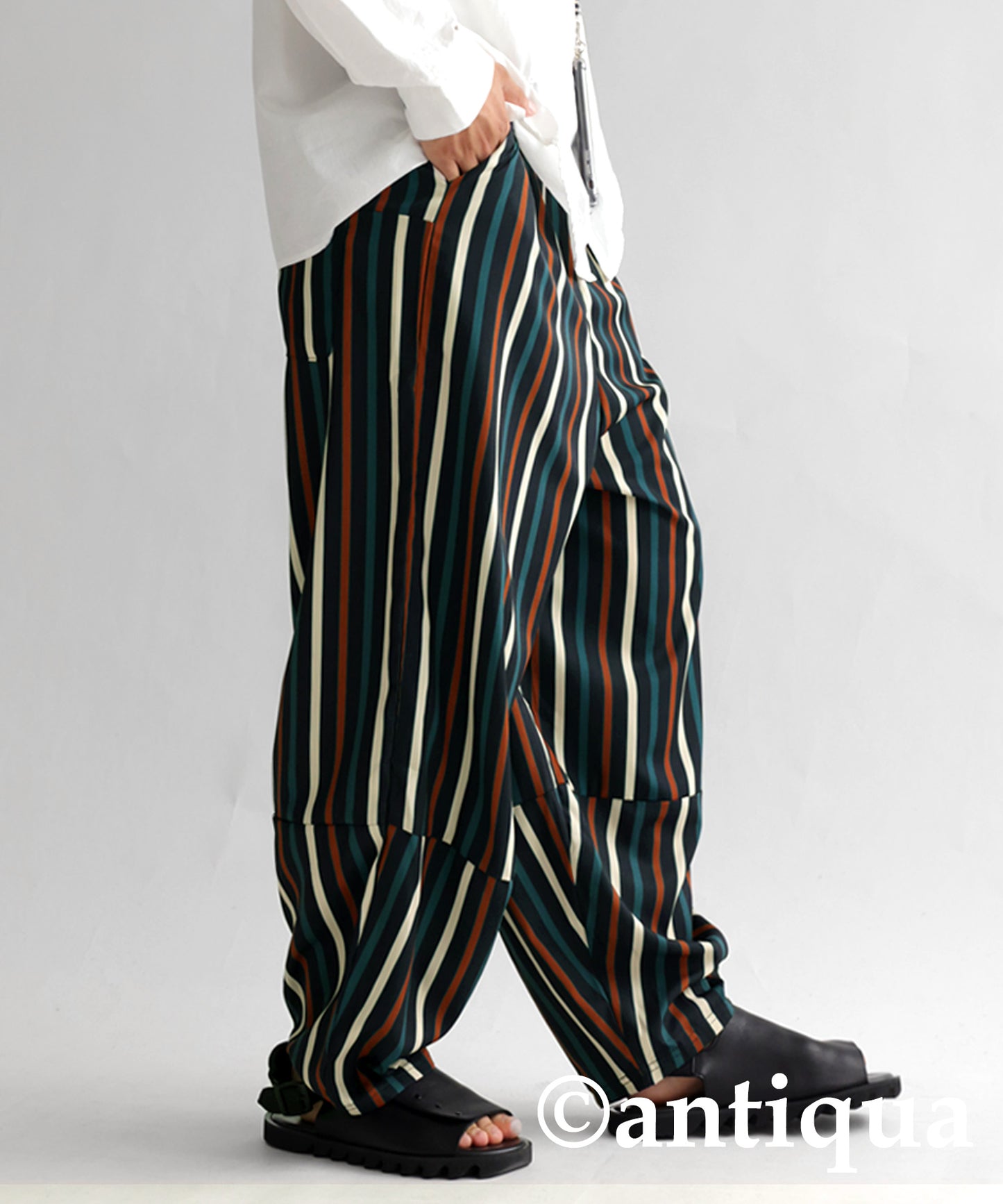 Colorful multi -striped pants Men's