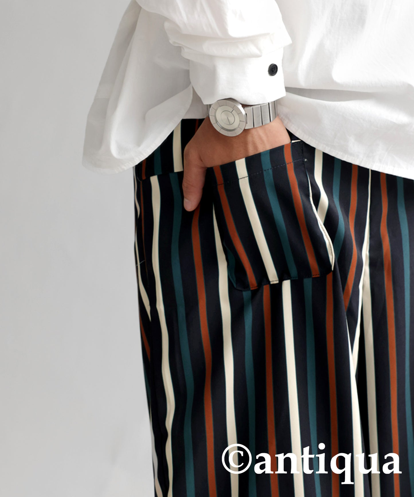 Colorful multi -striped pants Men's