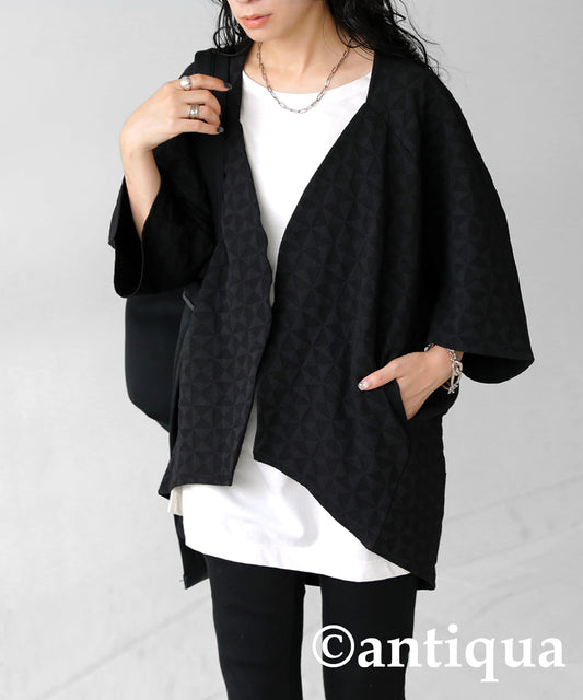 Geometric pattern pattern Dolman jacket Ladies