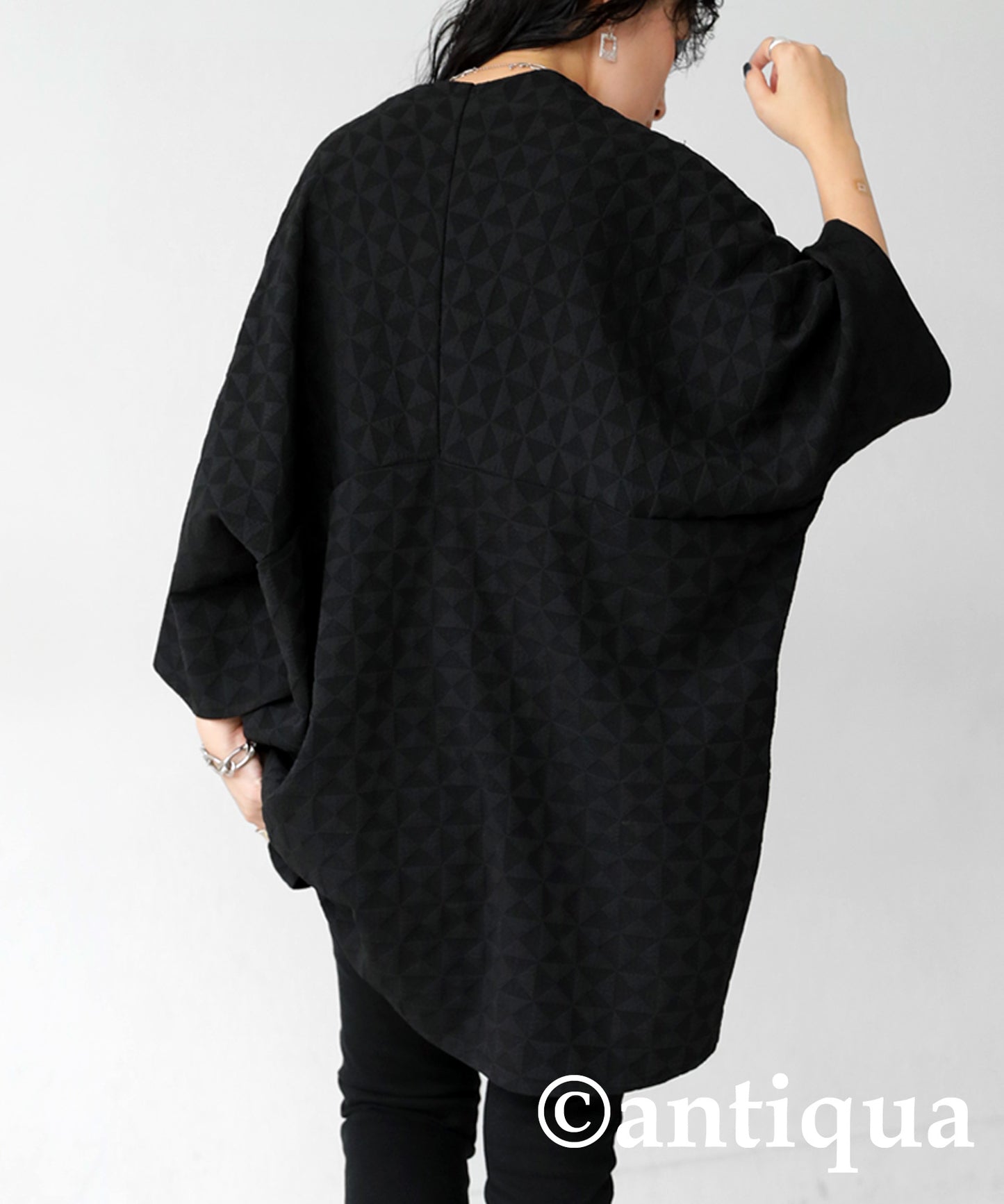 Geometric pattern pattern Dolman jacket Ladies