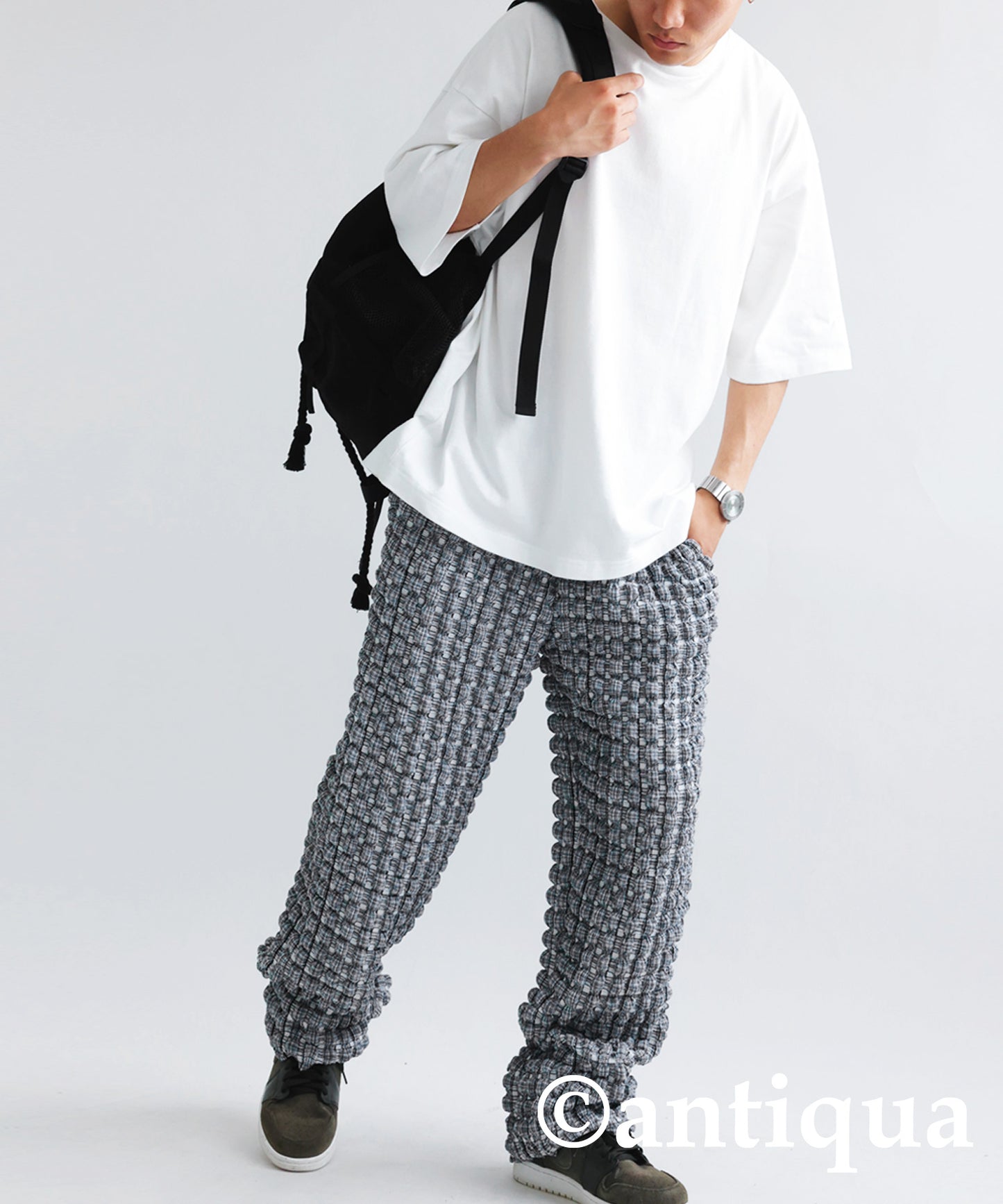 Men's wide pants long-length