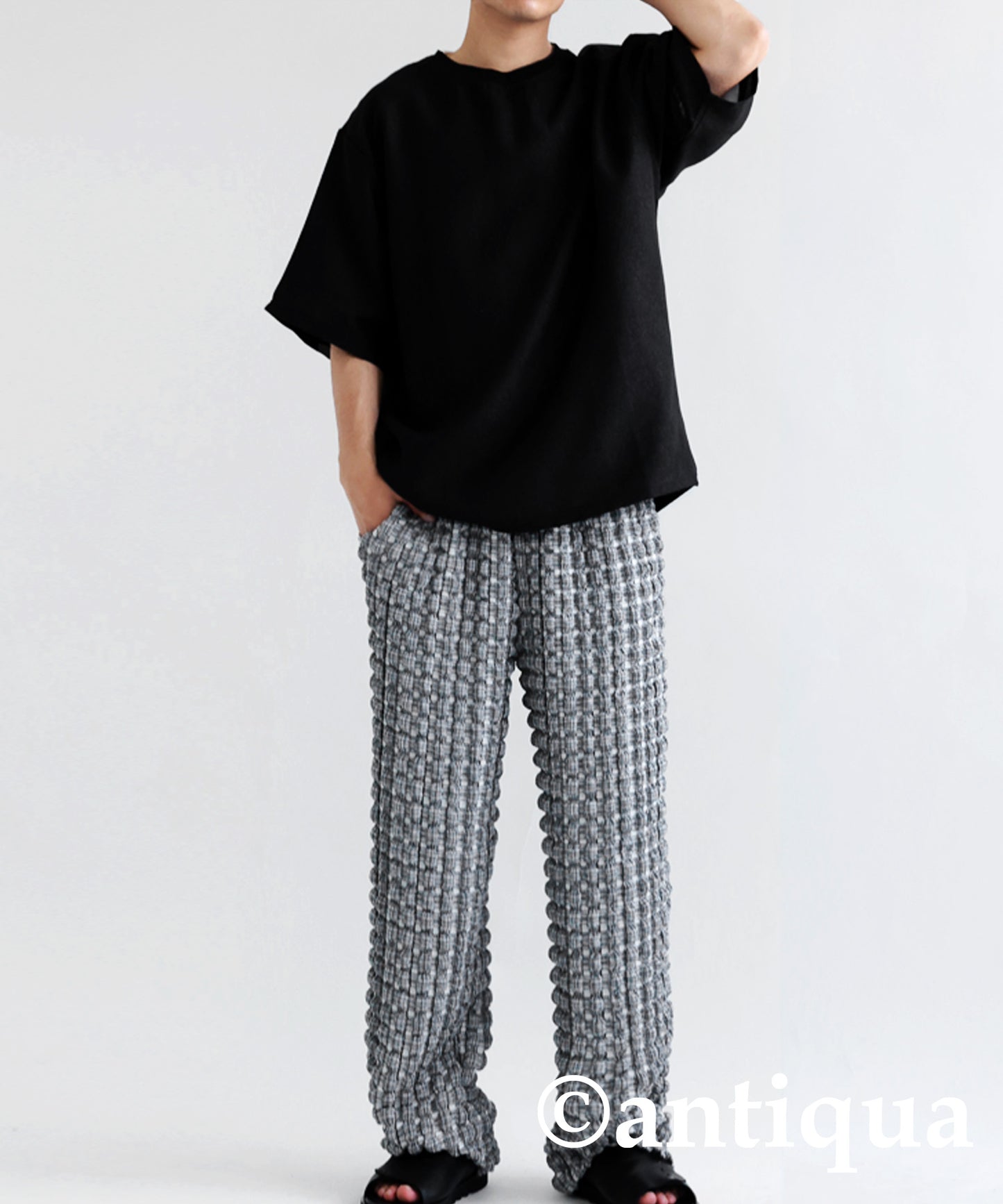 Men's wide pants long-length