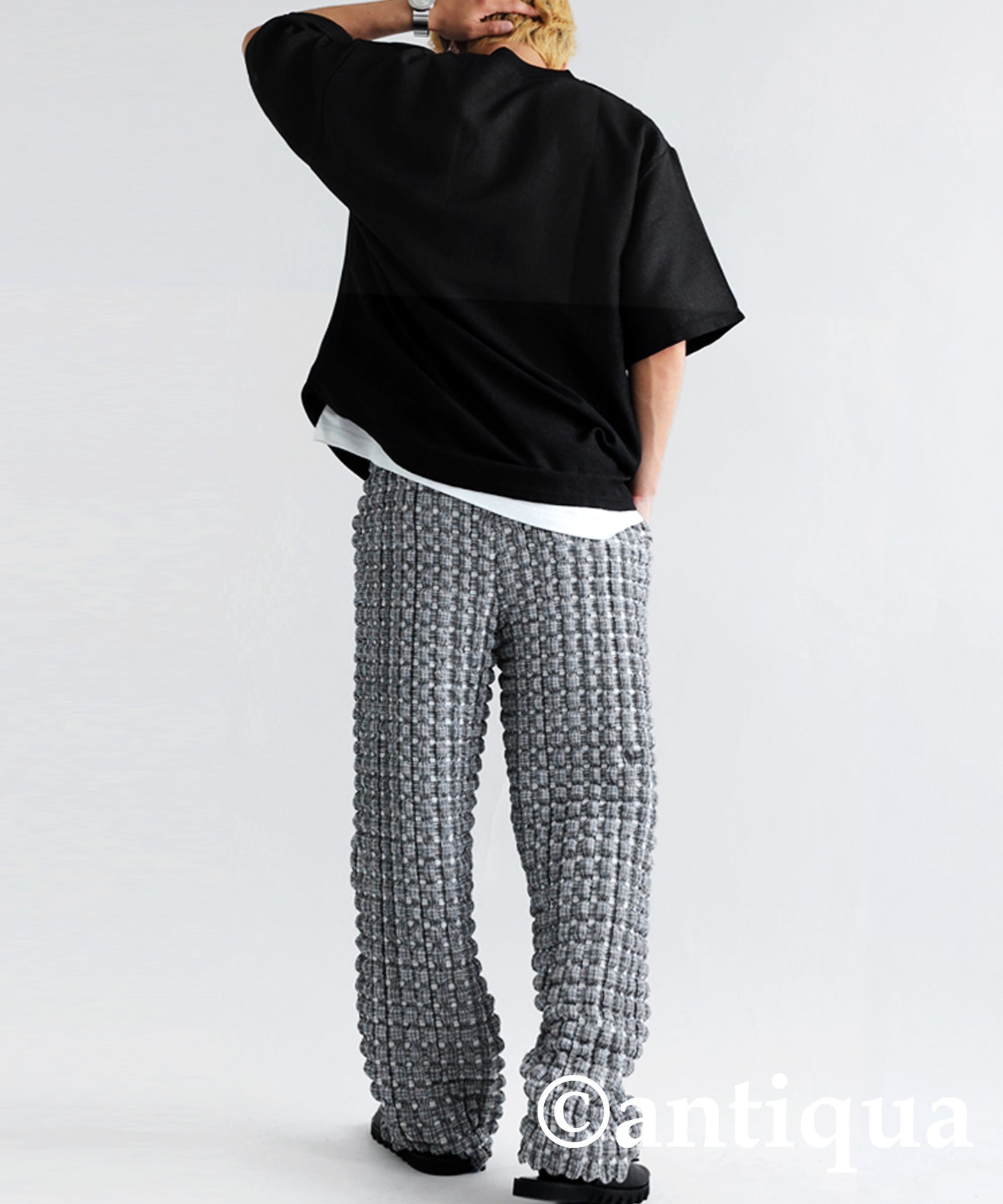 Men's wide pants long-length