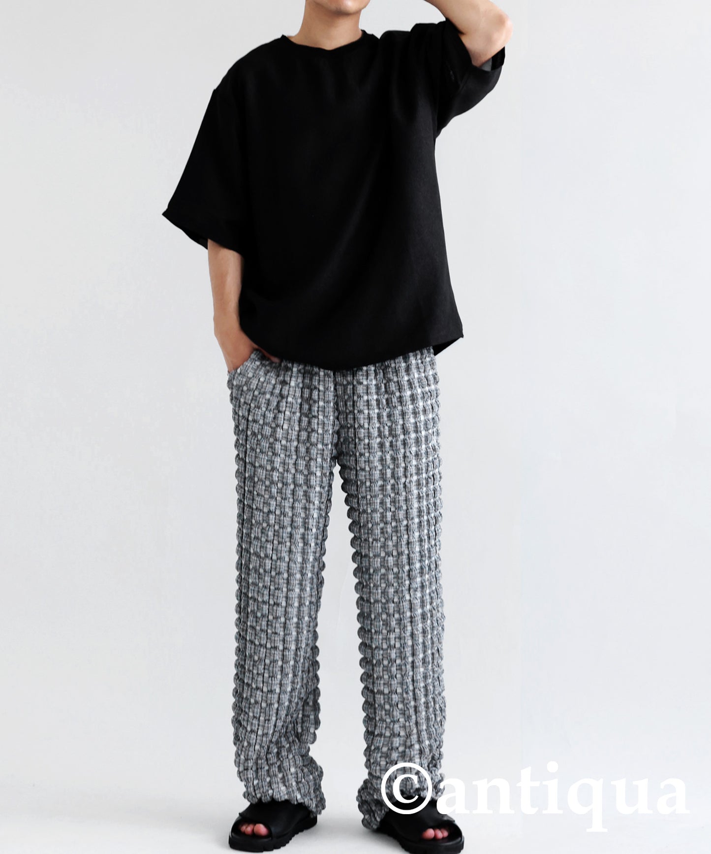 Men's wide pants long-length