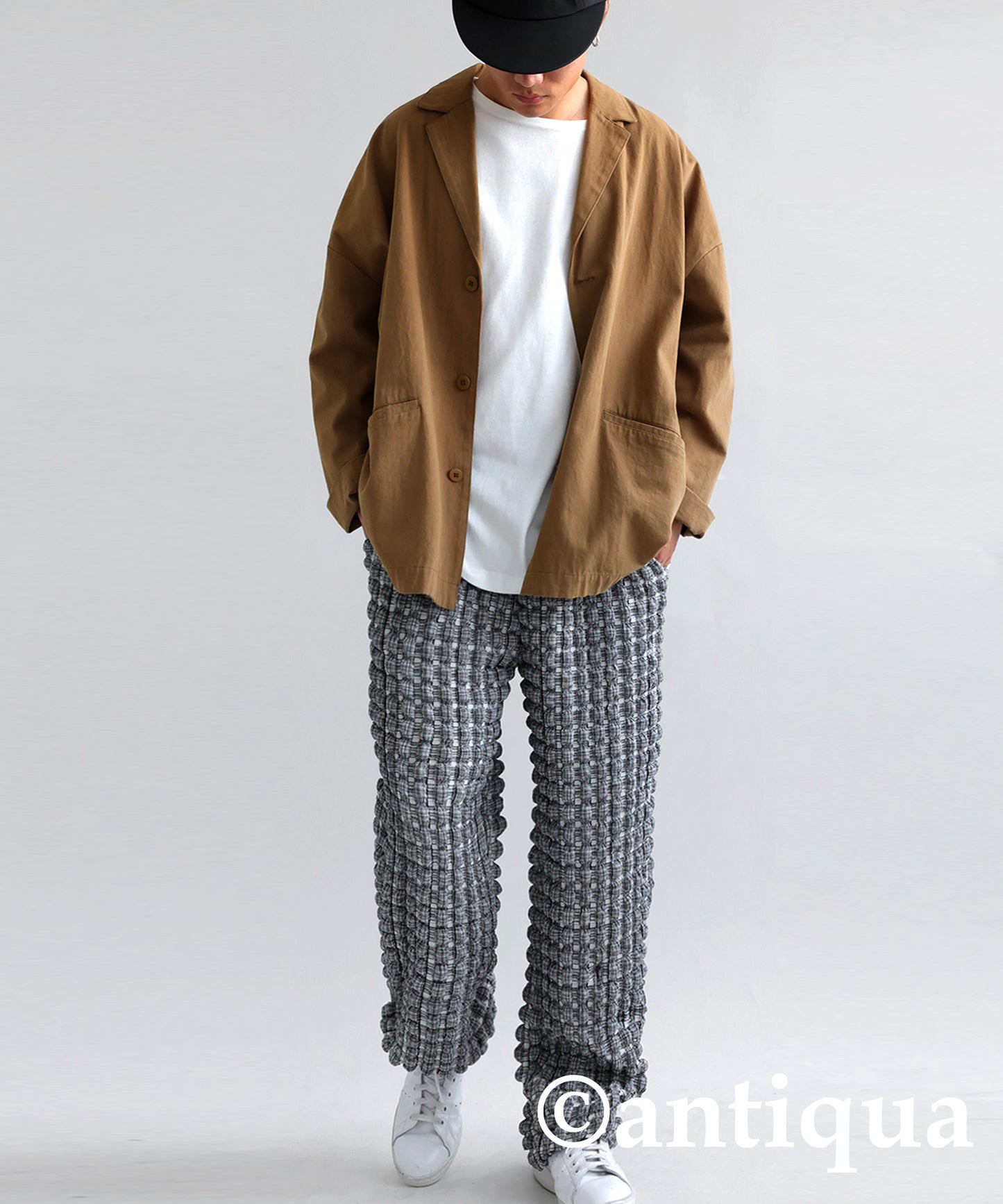 Men's wide pants long-length