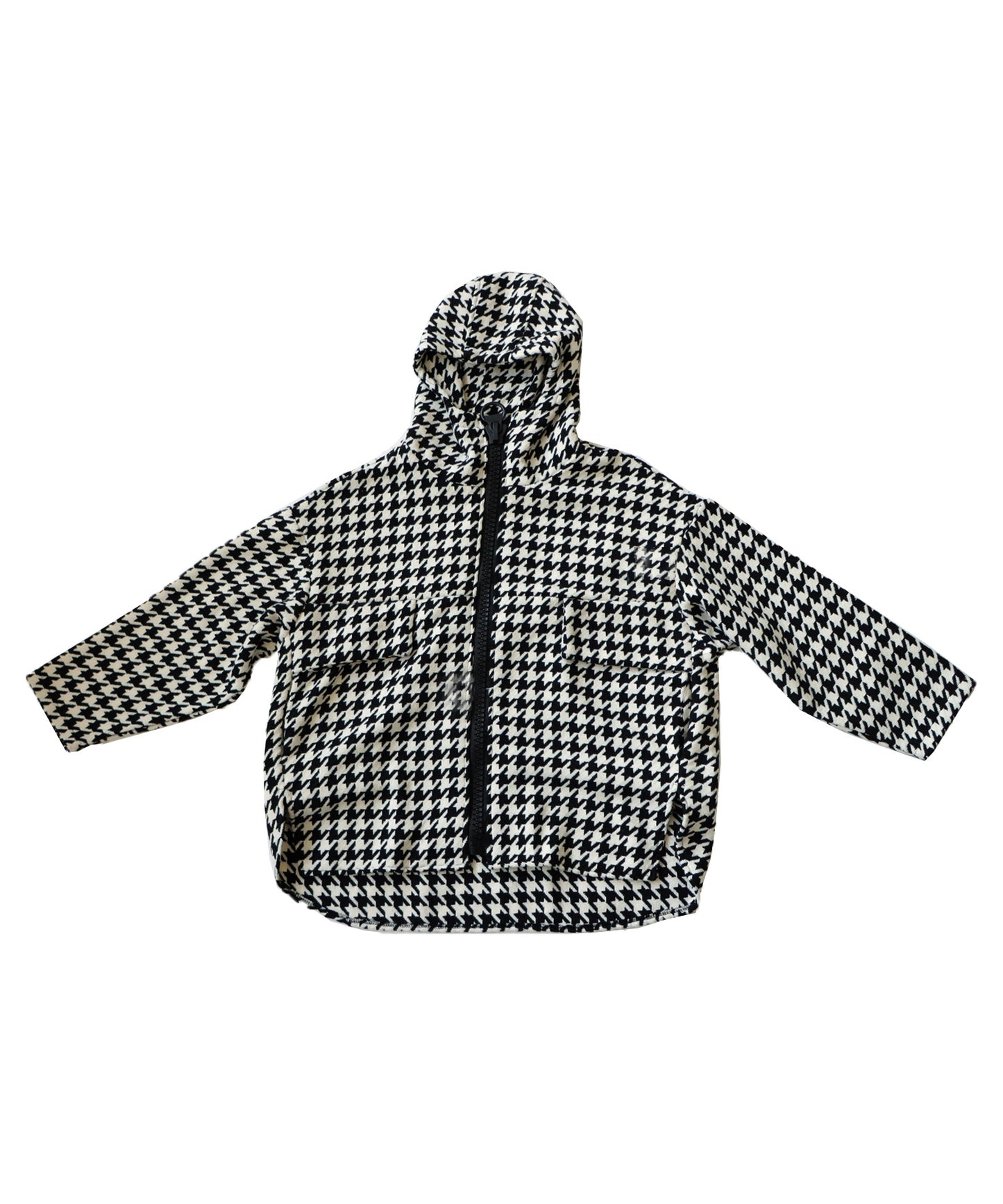 Houndstooth check Pattern Big Zip Blouson Ladies