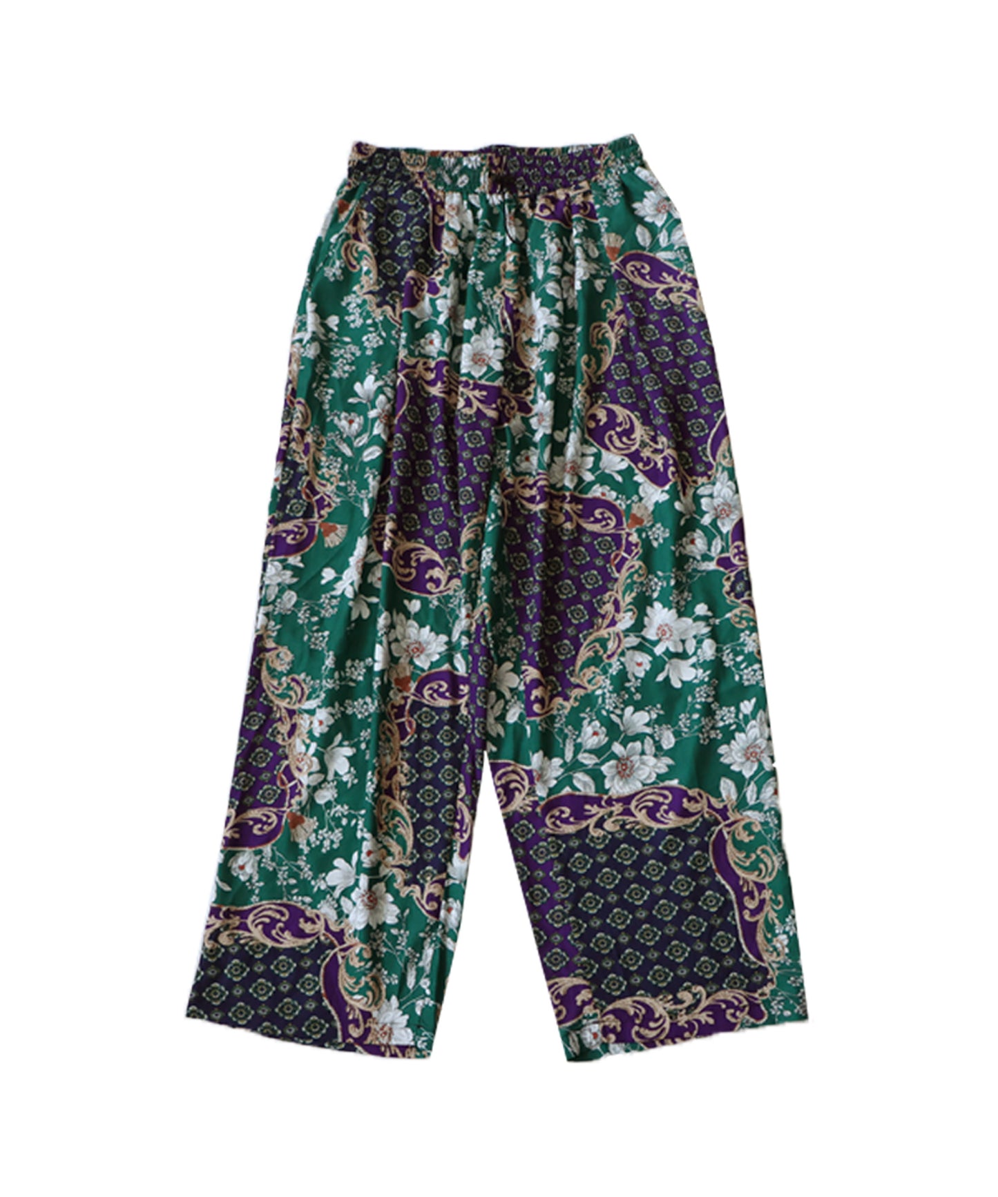 Antique pattern pants Men's