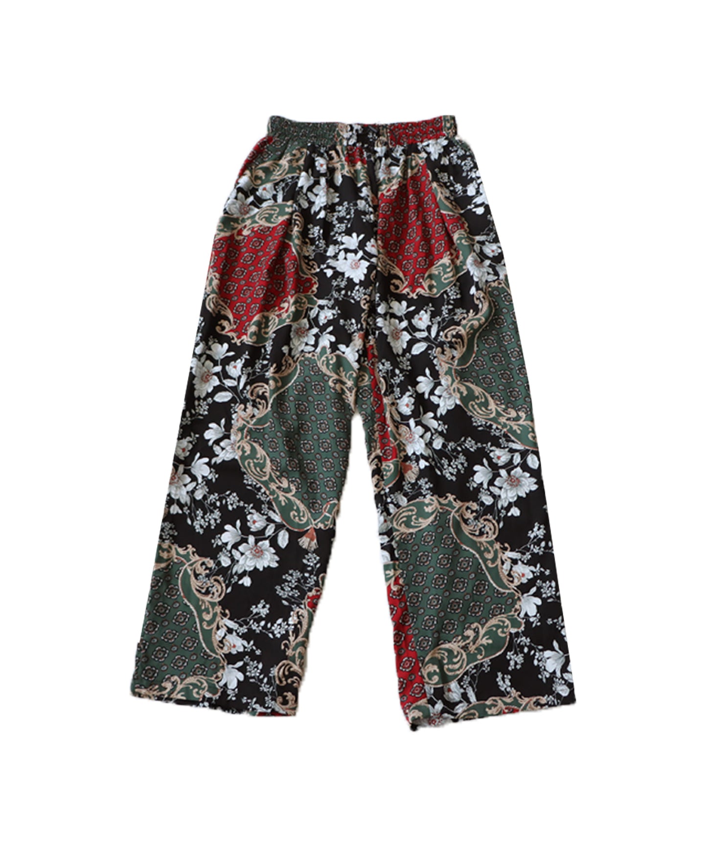 Antique pattern pants Men's