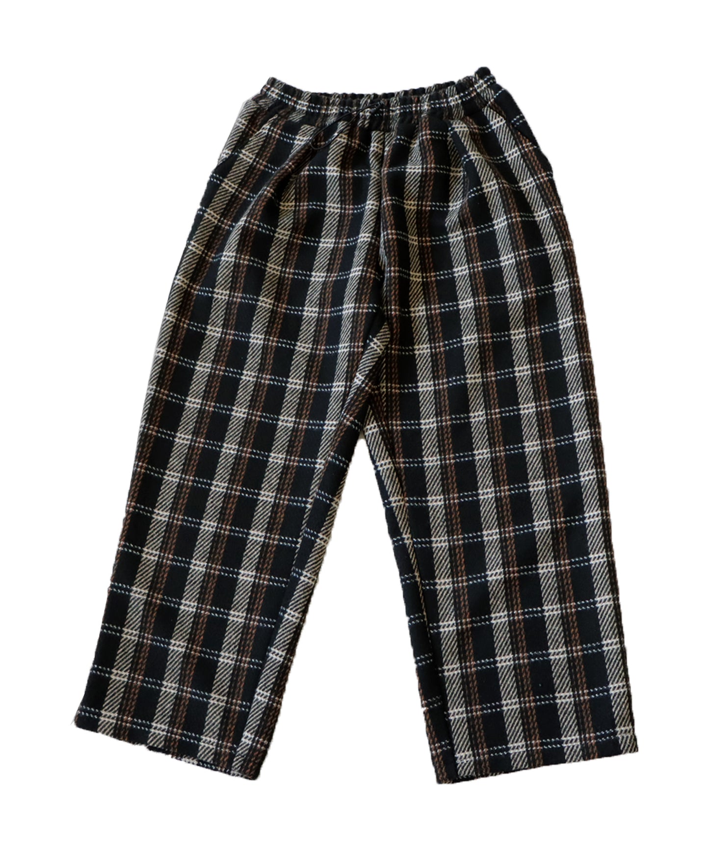 Check pattern wool mixed pants Ladies